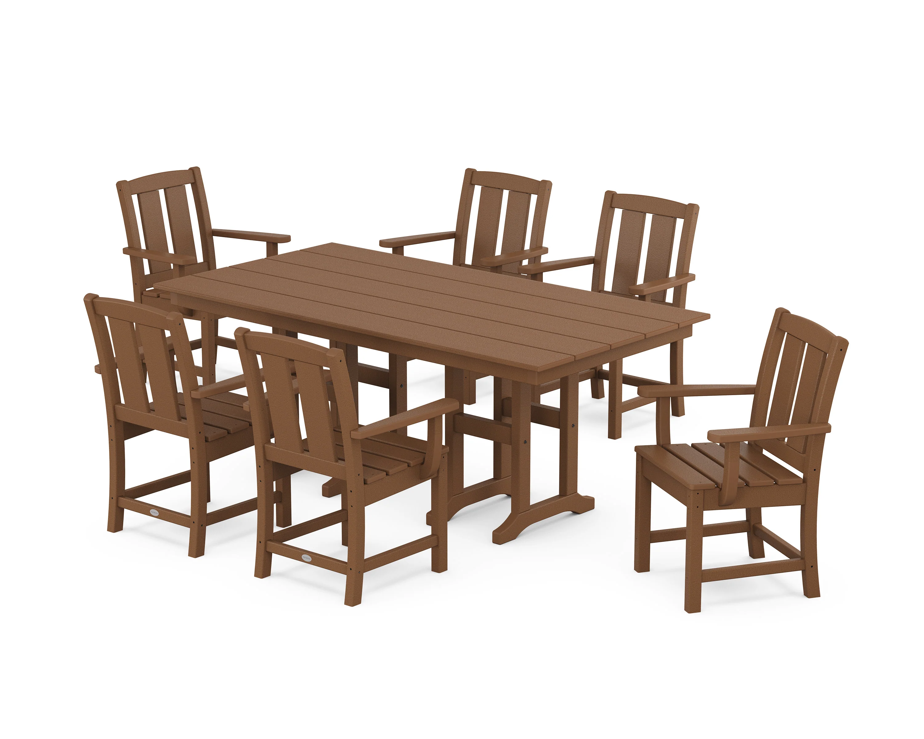 Mission Arm Chair 7-Piece Farmhouse Dining Set - Image 7