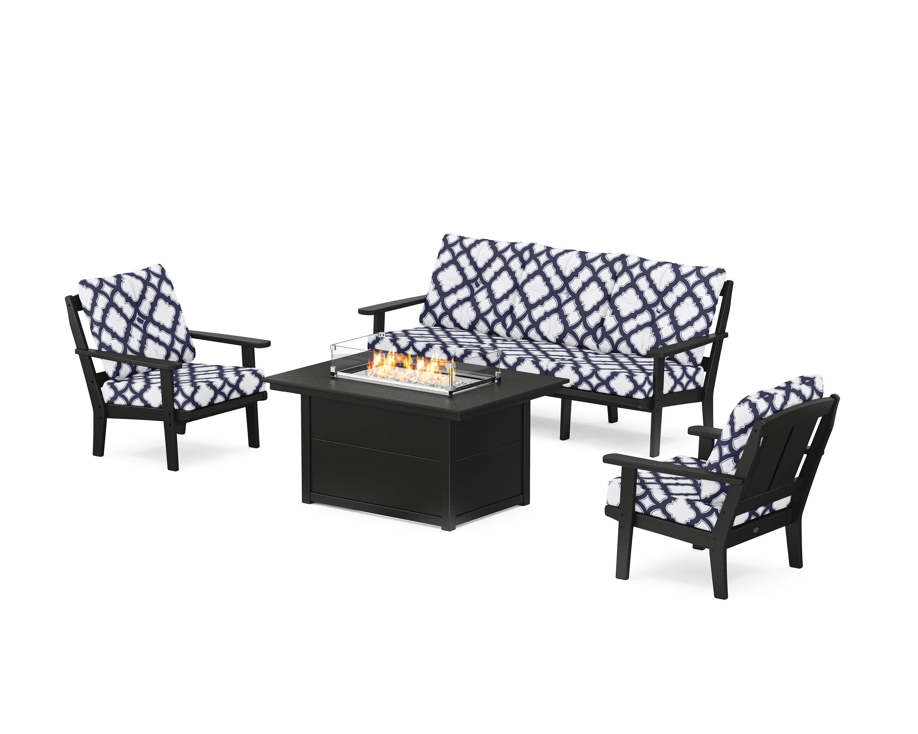 Mission Deep Seating Fire Pit Table Set - Image 152