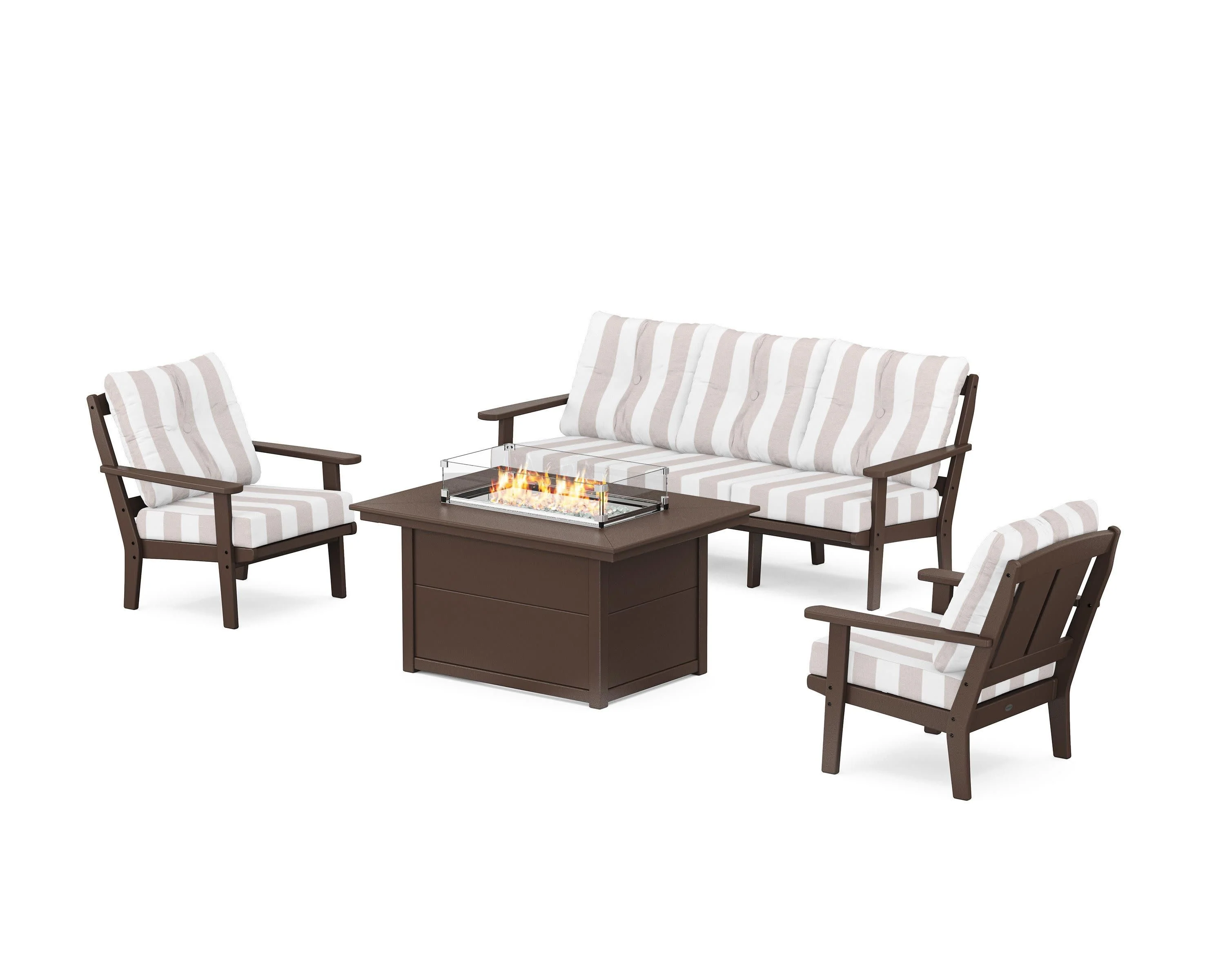 Mission Deep Seating Fire Pit Table Set - Image 174