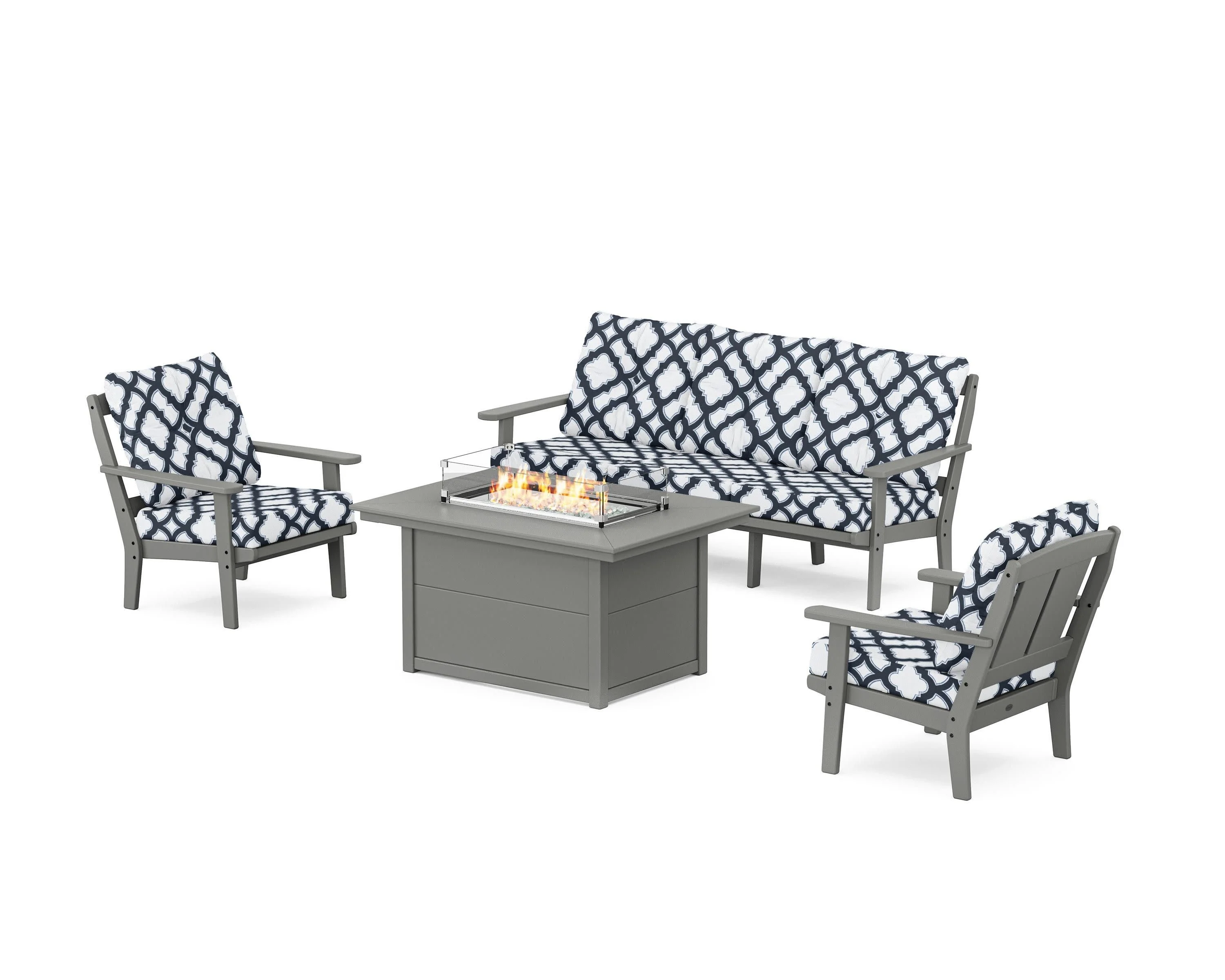 Mission Deep Seating Fire Pit Table Set - Image 198