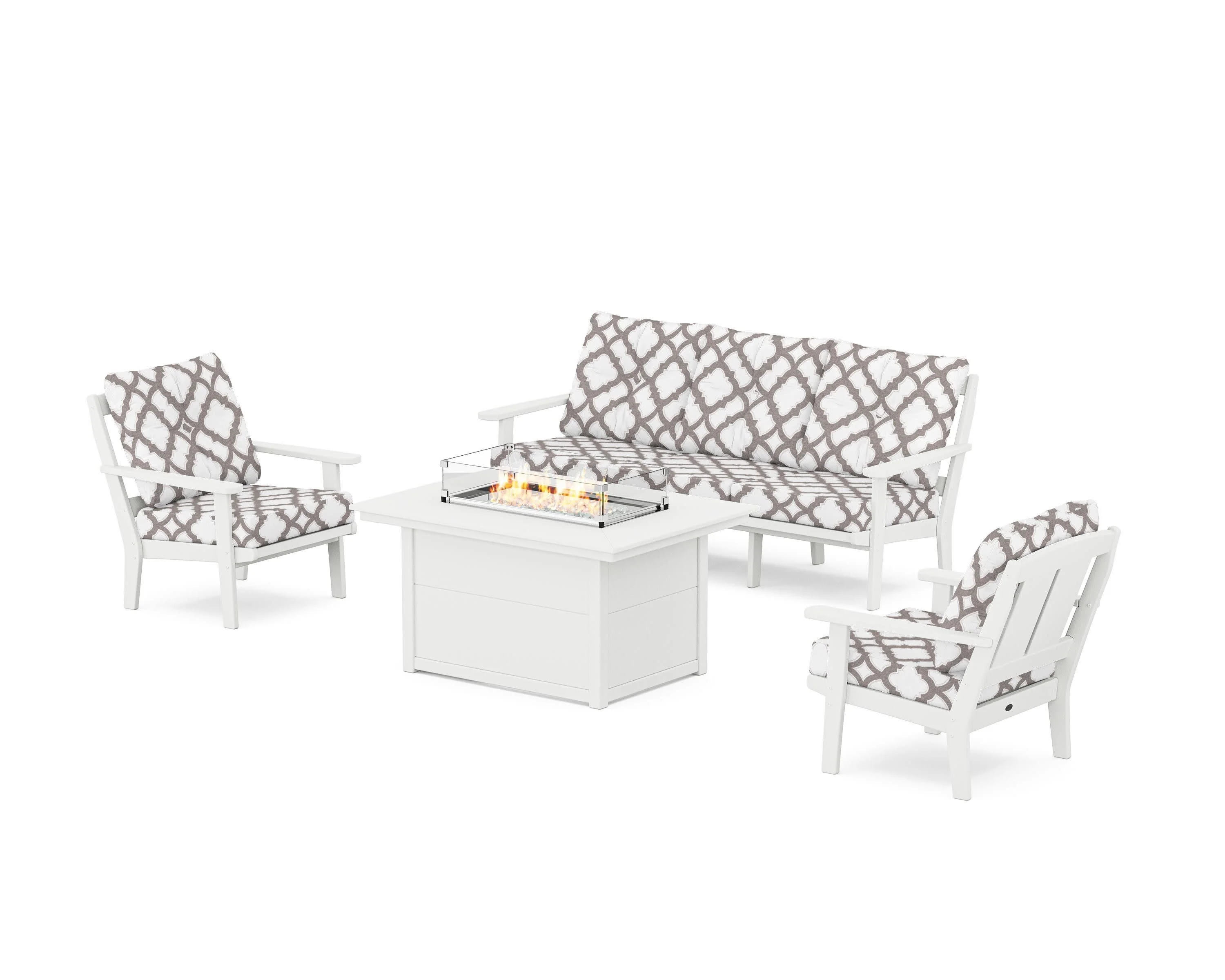 Mission Deep Seating Fire Pit Table Set - Image 28