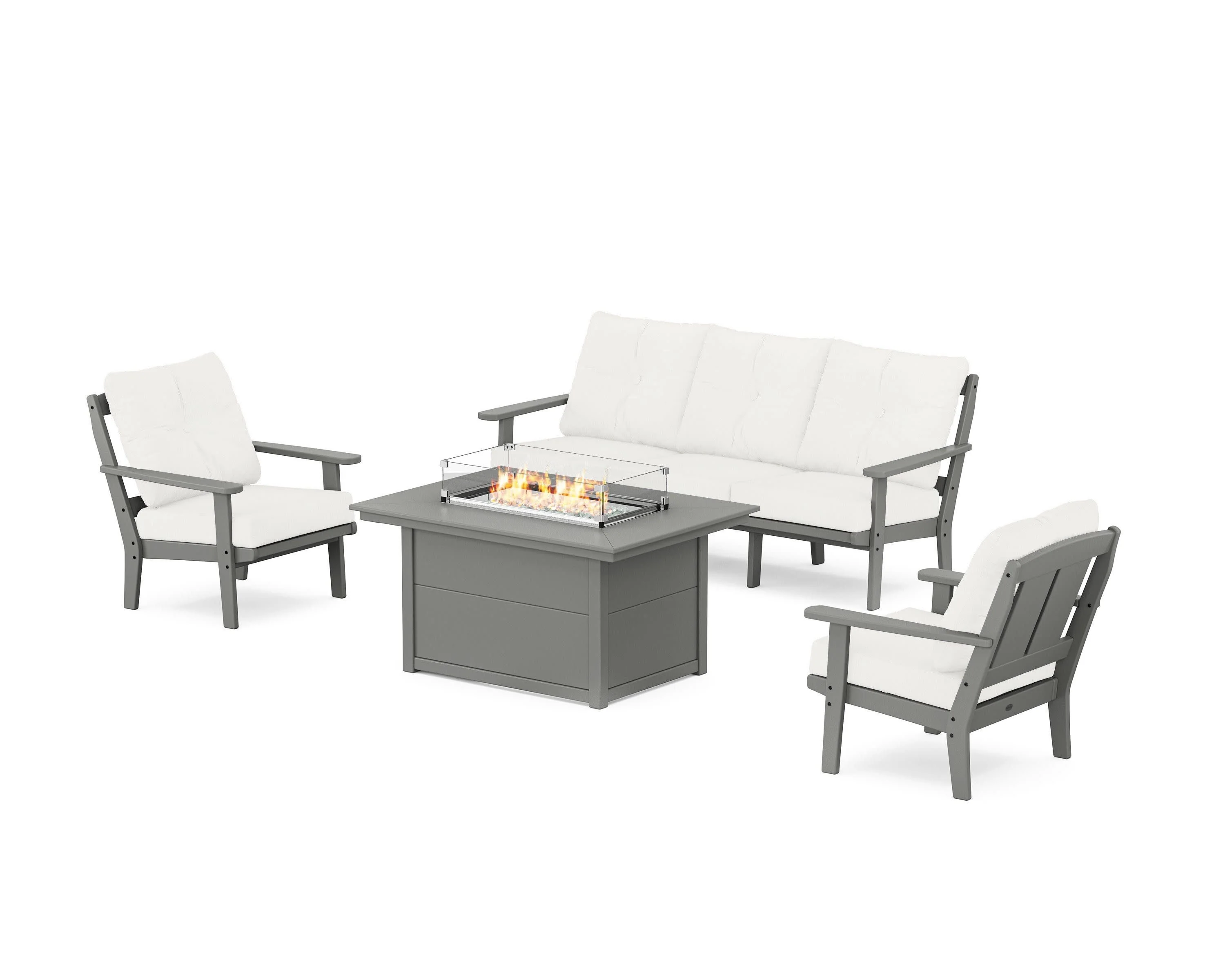 Mission Deep Seating Fire Pit Table Set - Image 42