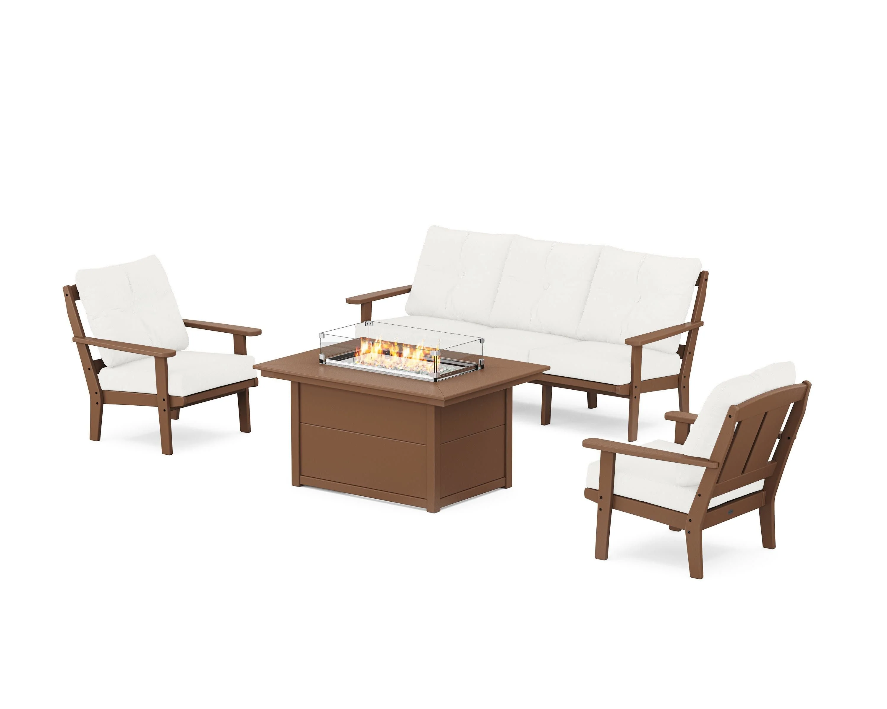 Mission Deep Seating Fire Pit Table Set - Image 44