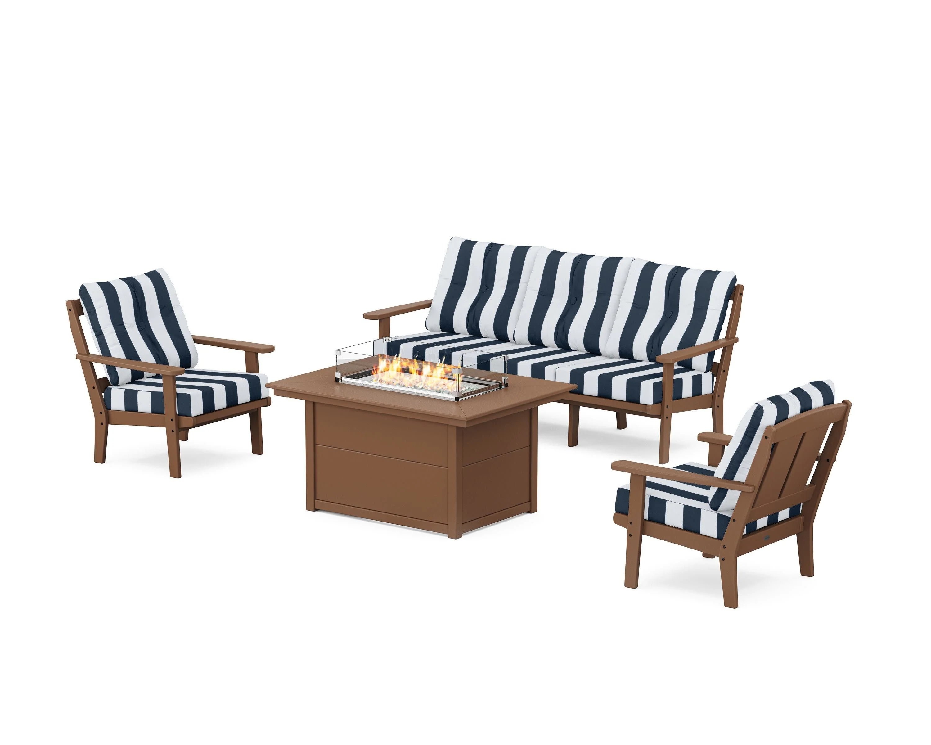 Mission Deep Seating Fire Pit Table Set - Image 55