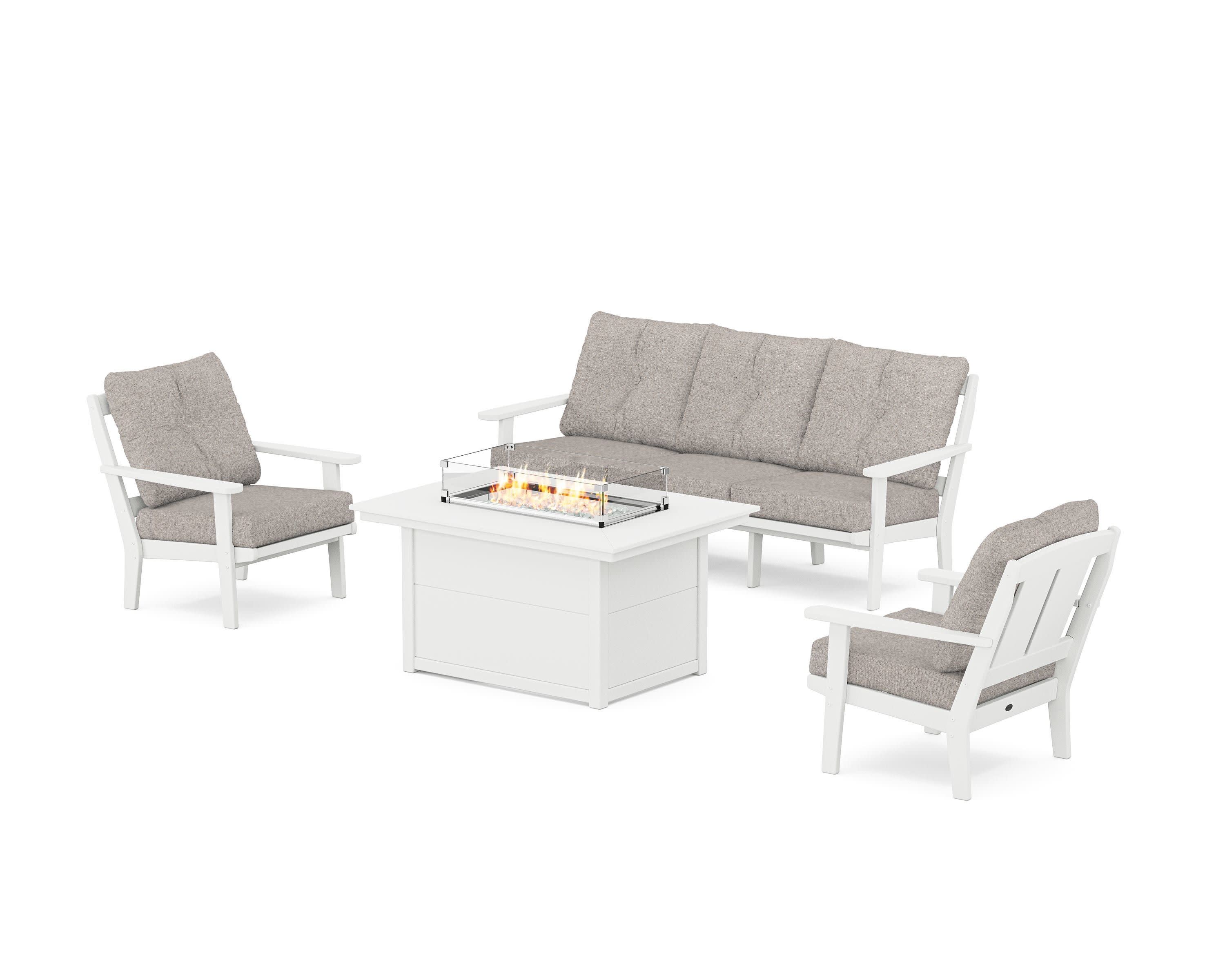 Mission Deep Seating Fire Pit Table Set - Image 60