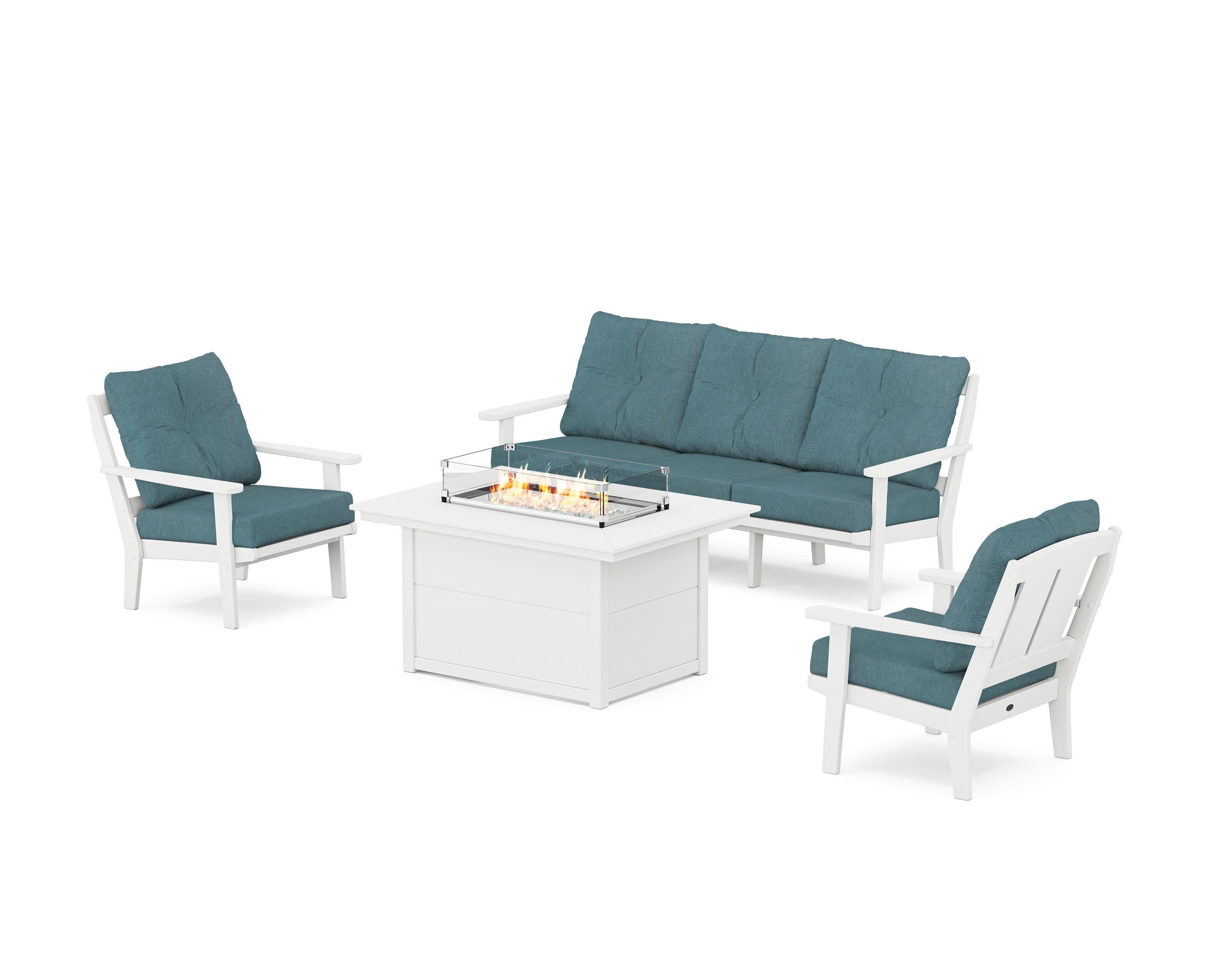 Mission Deep Seating Fire Pit Table Set - Image 89