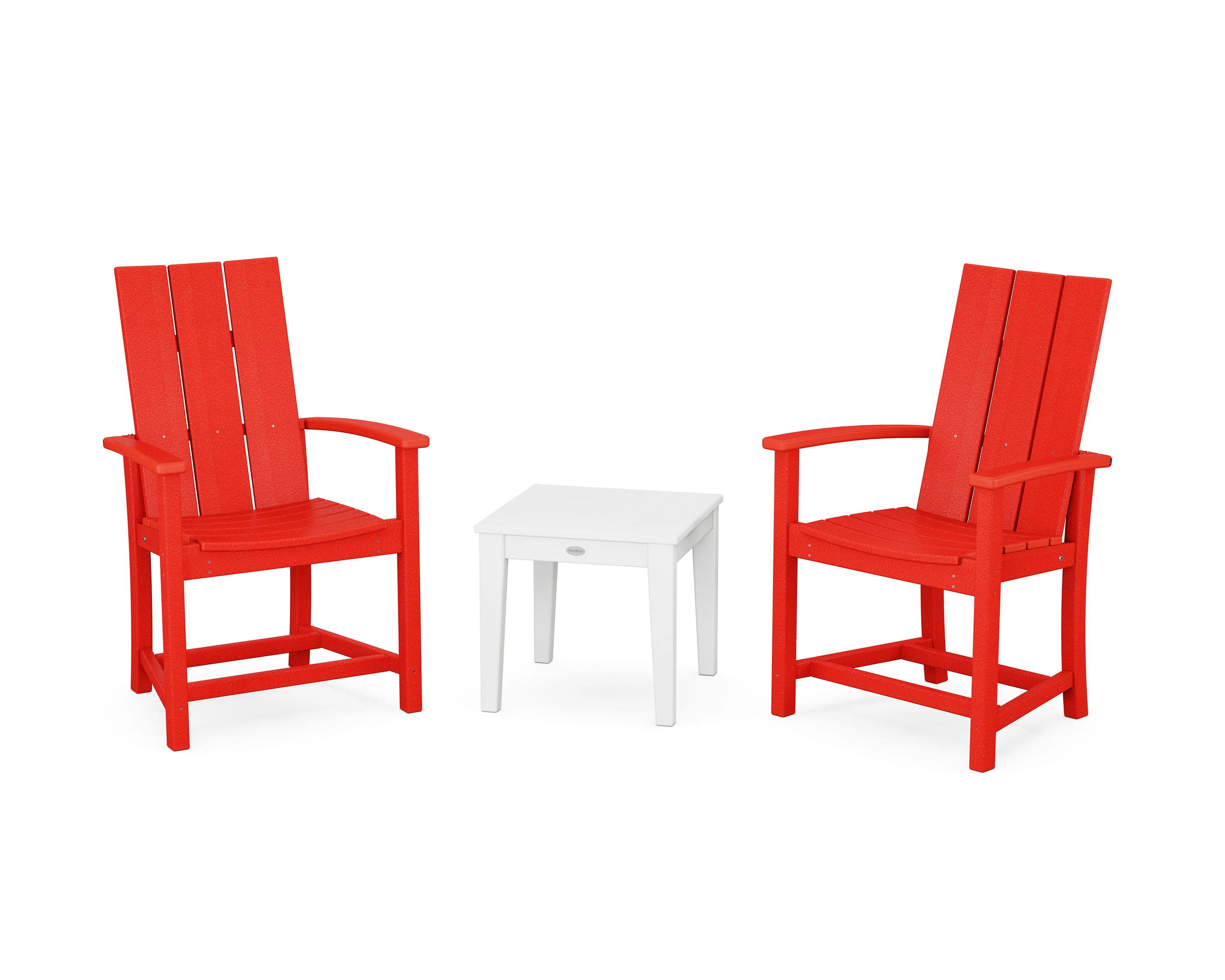 Modern 3-Piece Upright Adirondack Chair Set - Image 2