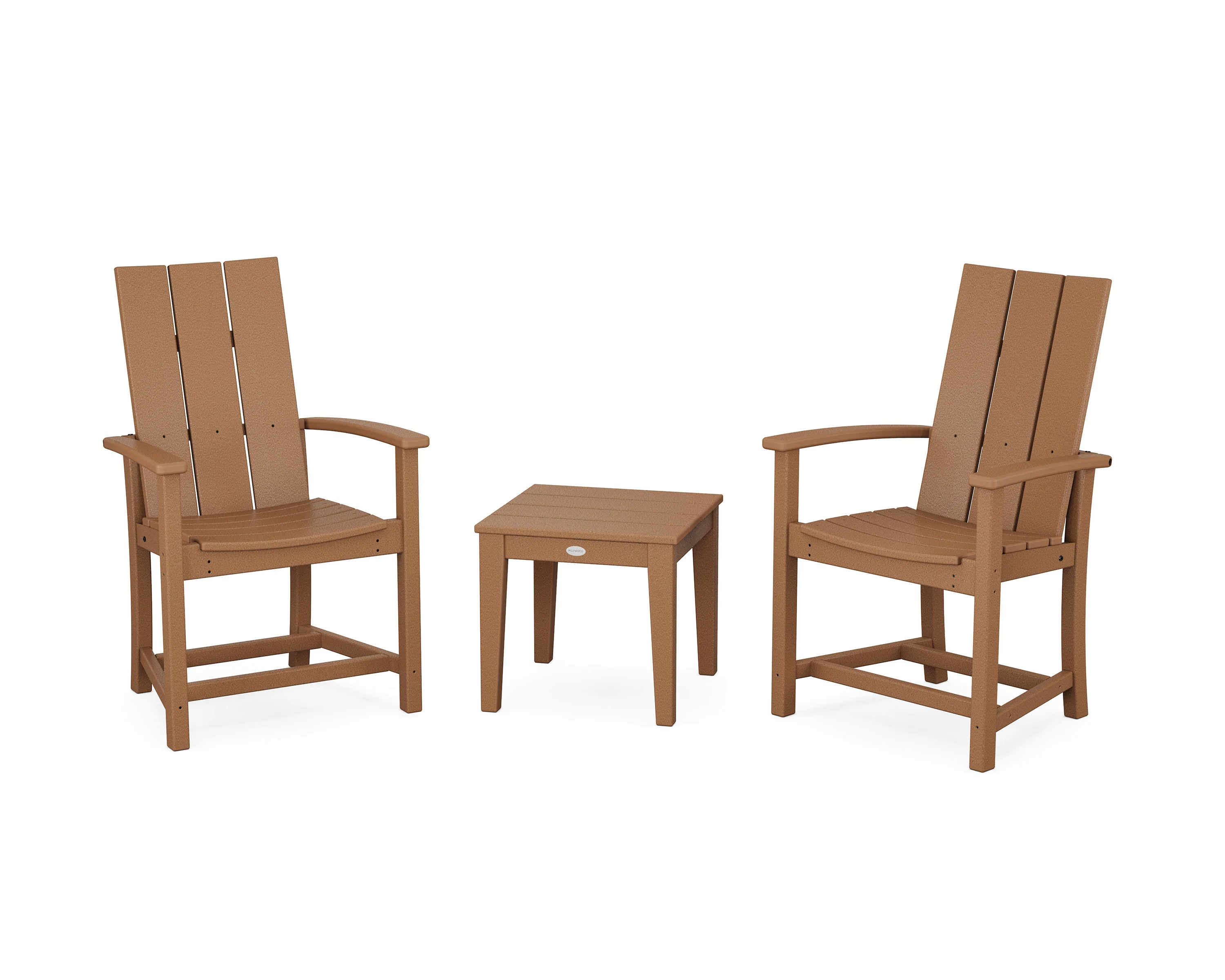 Modern 3-Piece Upright Adirondack Chair Set - Image 4