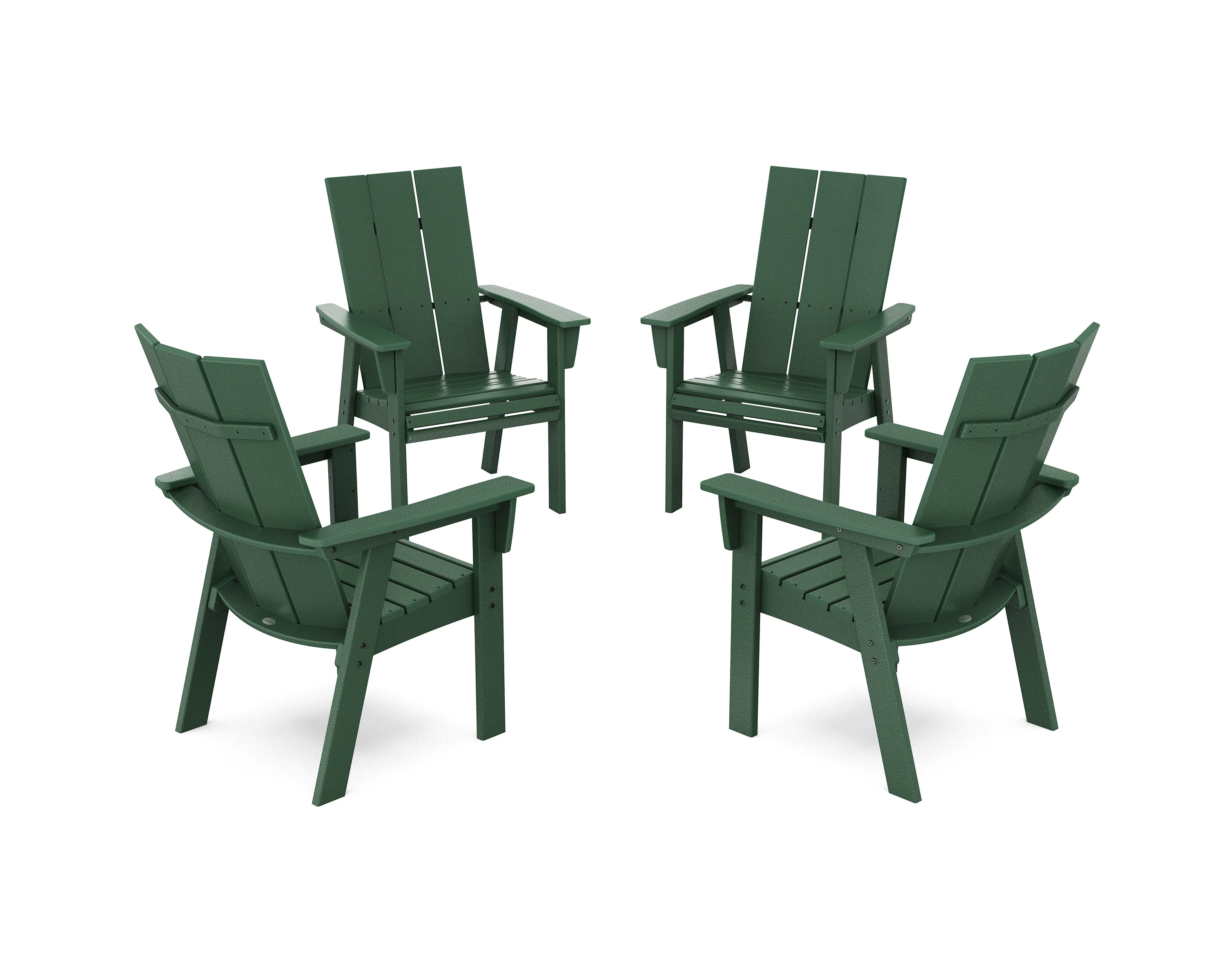 Modern 4-Piece Curveback Upright Adirondack Conversation Set - Image 2