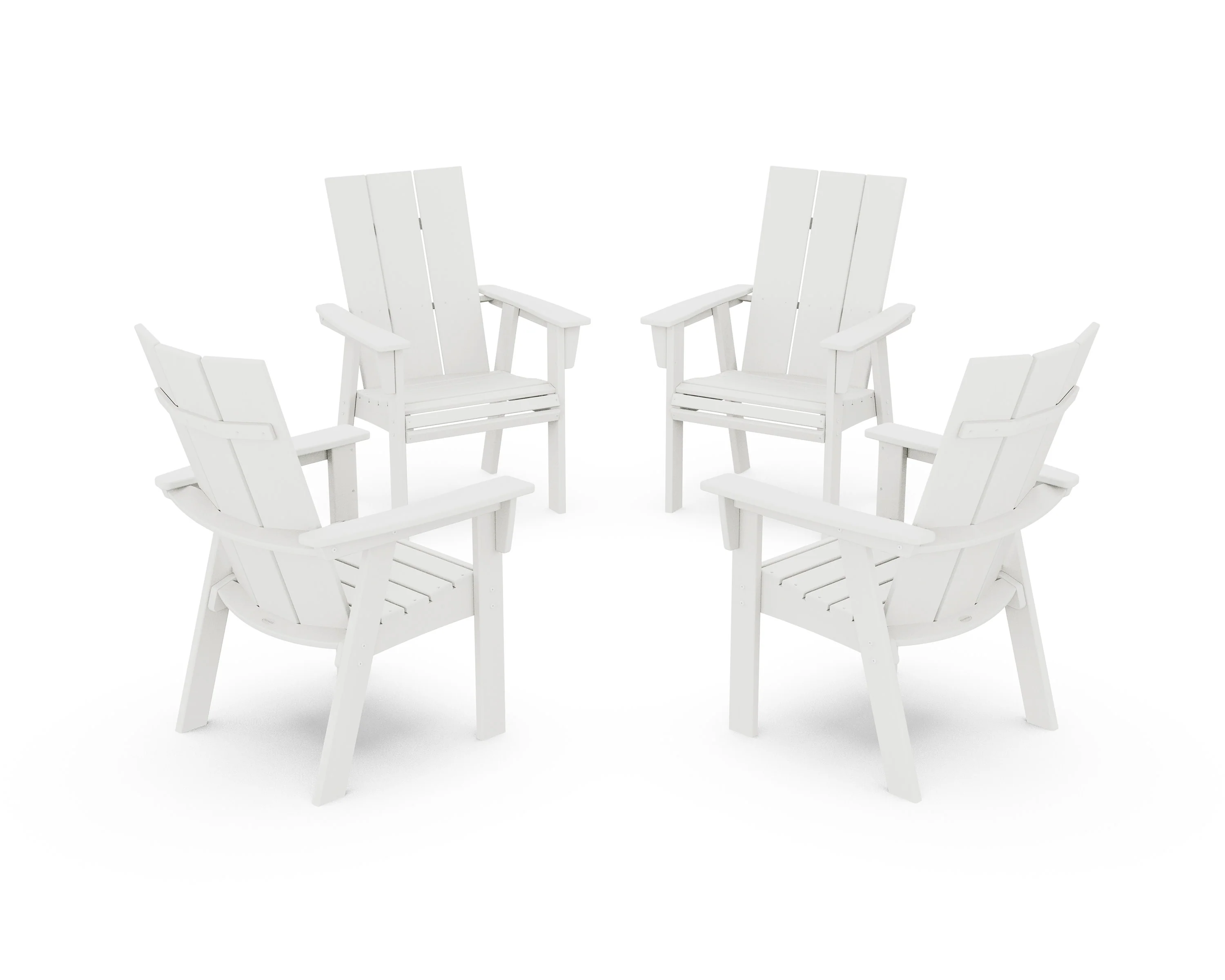 Modern 4-Piece Curveback Upright Adirondack Conversation Set - Image 4