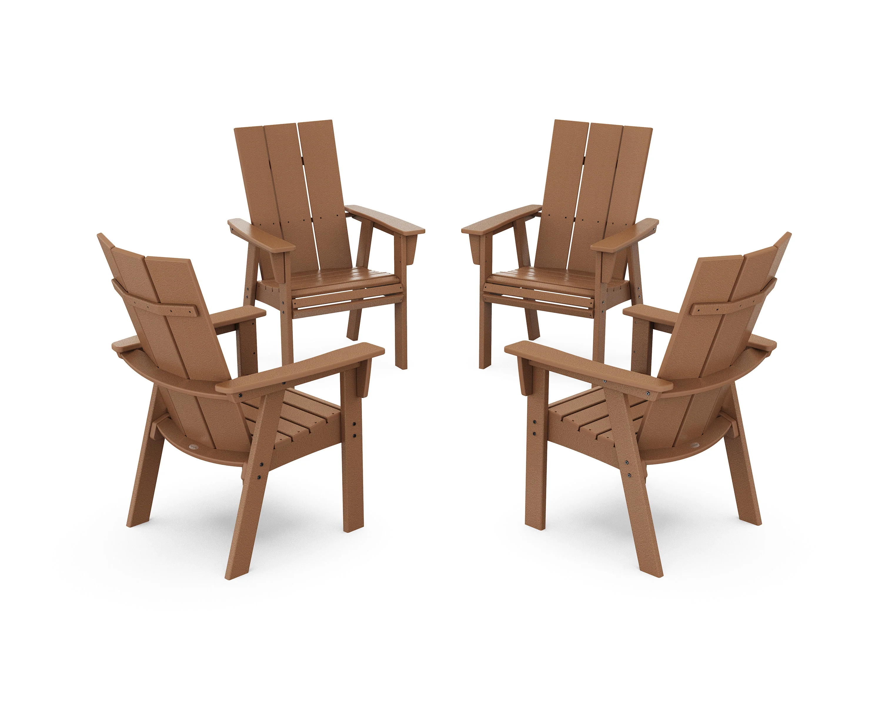 Modern 4-Piece Curveback Upright Adirondack Conversation Set - Image 6