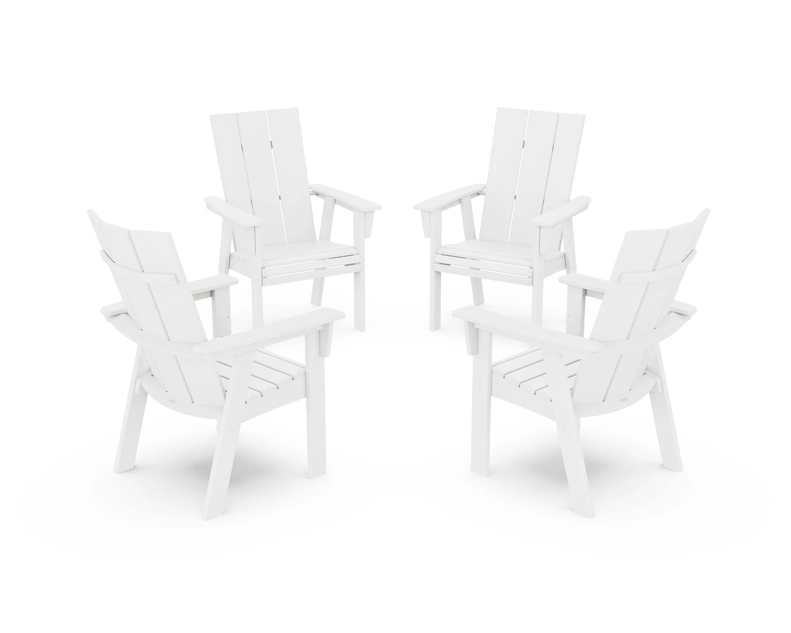 Modern 4-Piece Curveback Upright Adirondack Conversation Set - Image 7
