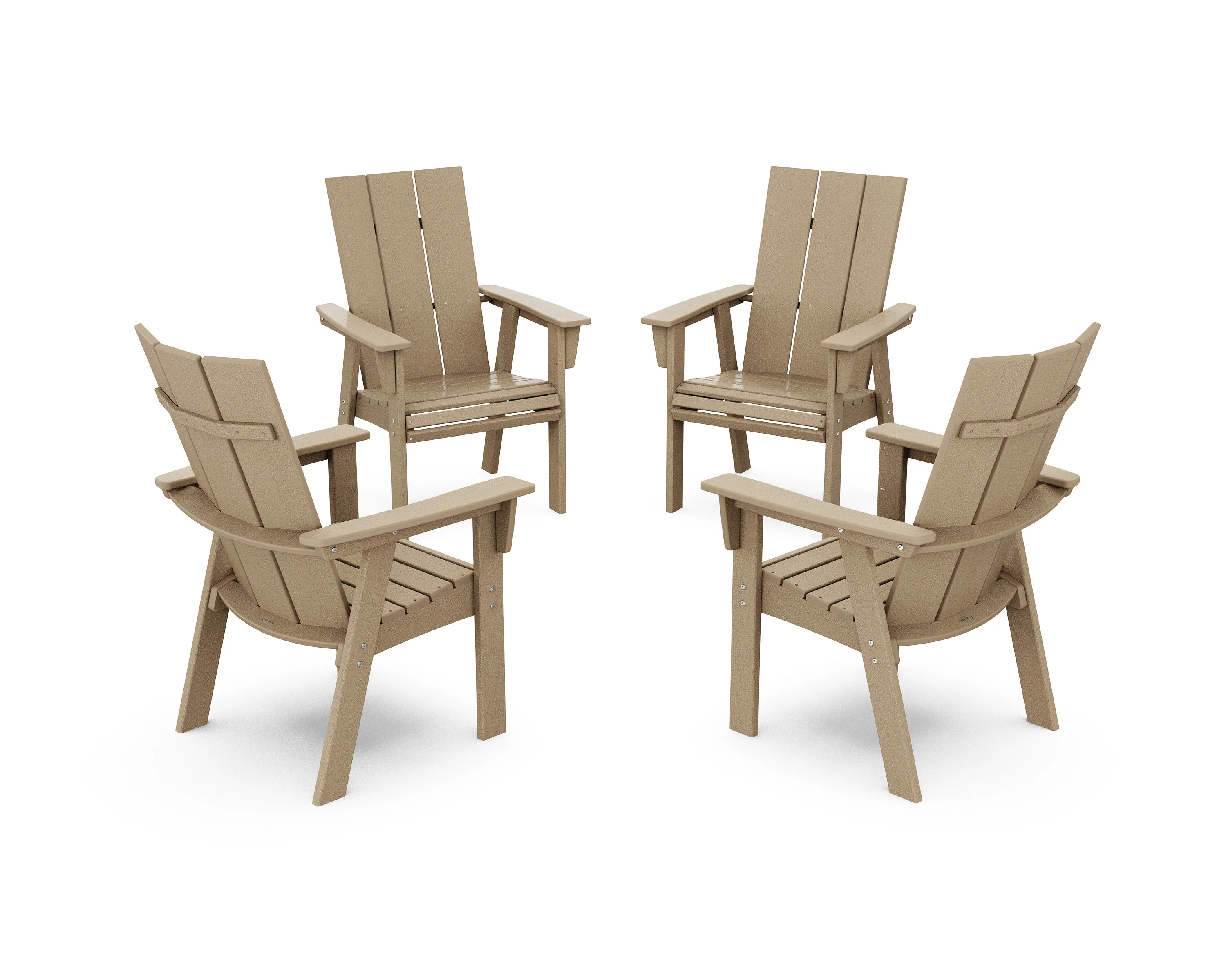 Modern 4-Piece Curveback Upright Adirondack Conversation Set - Image 9