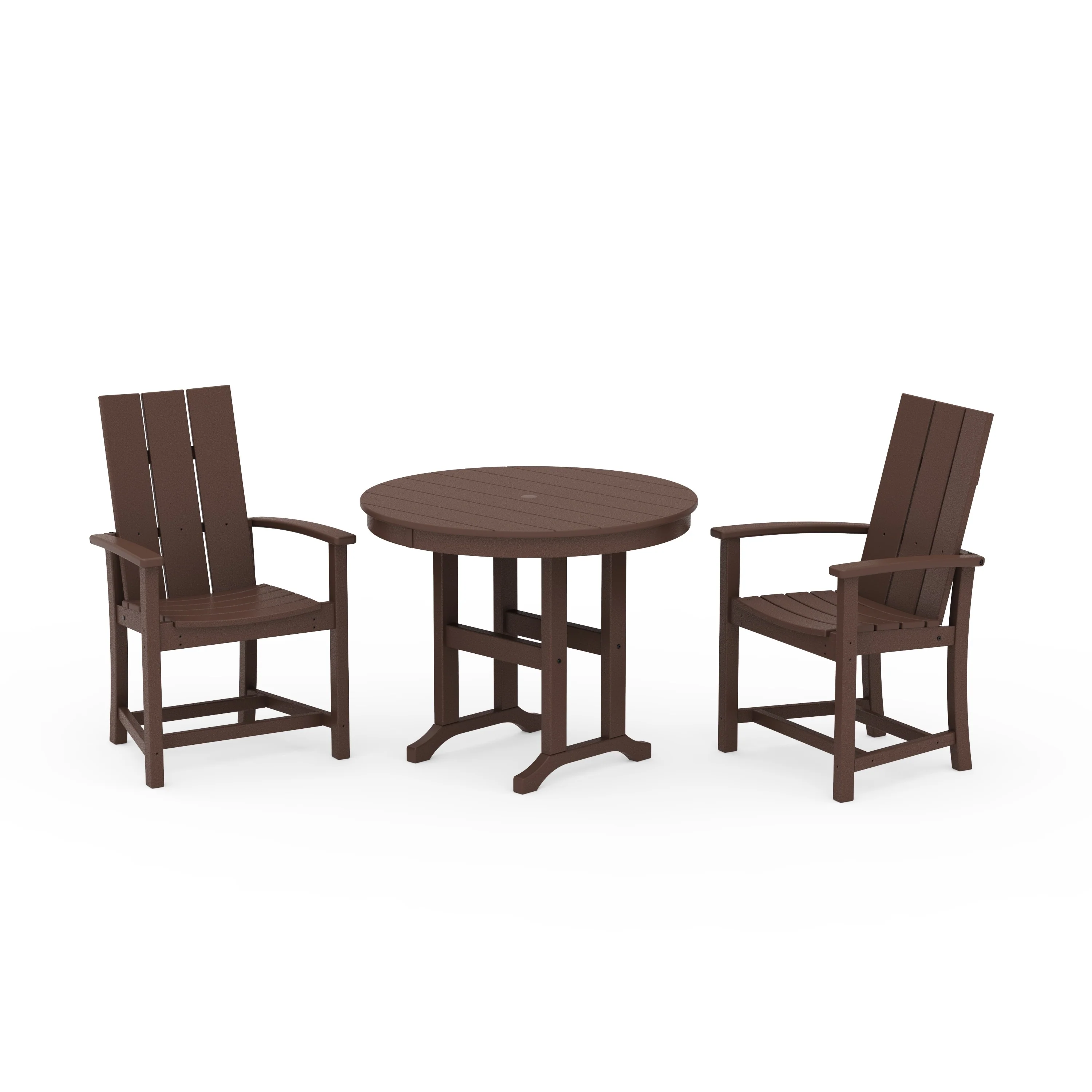 Modern Adirondack 3-Piece Round Farmhouse Dining Set - Image 15