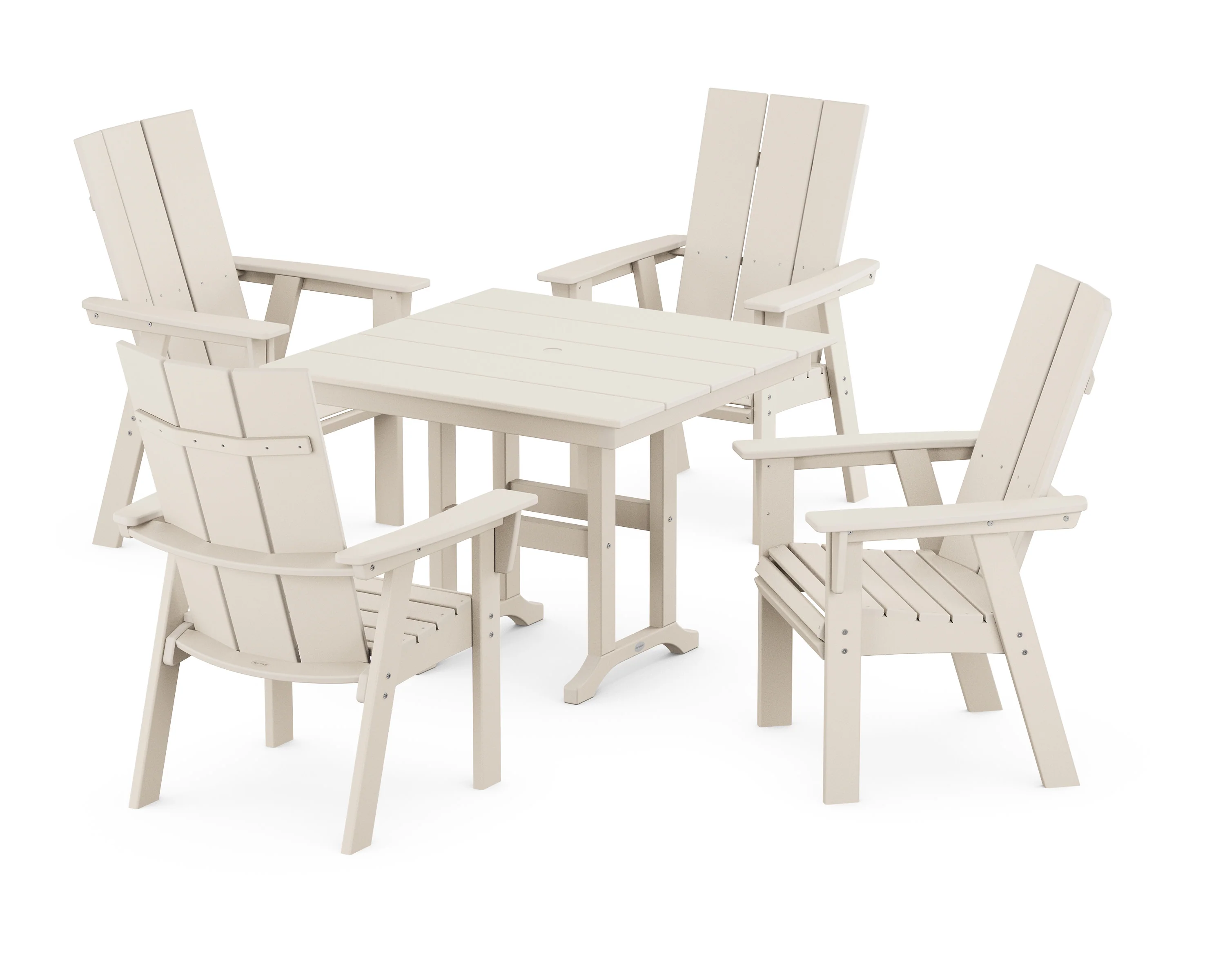 Modern Adirondack 5-Piece Farmhouse Dining Set - Image 9