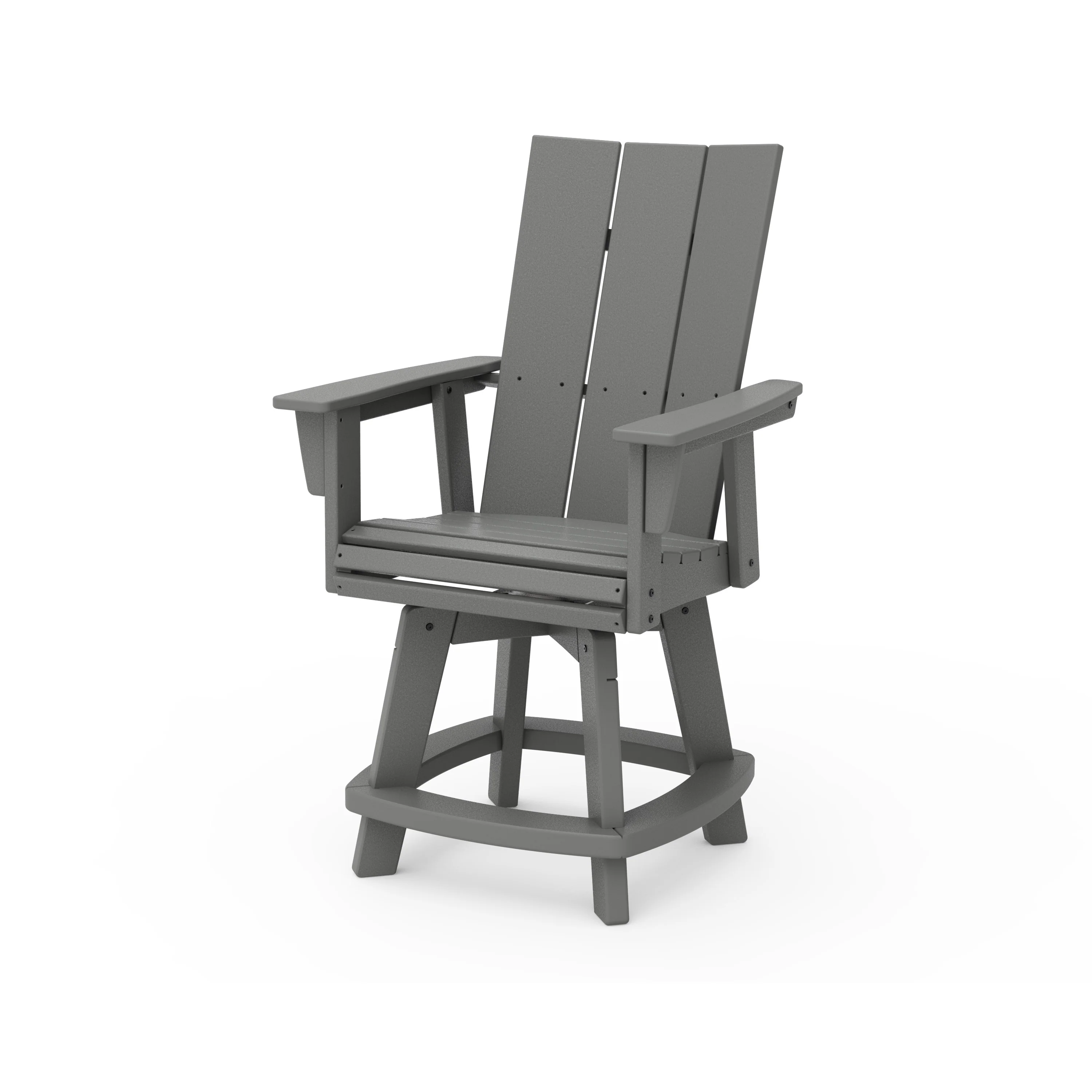 Modern Curveback Adirondack Swivel Counter Chair