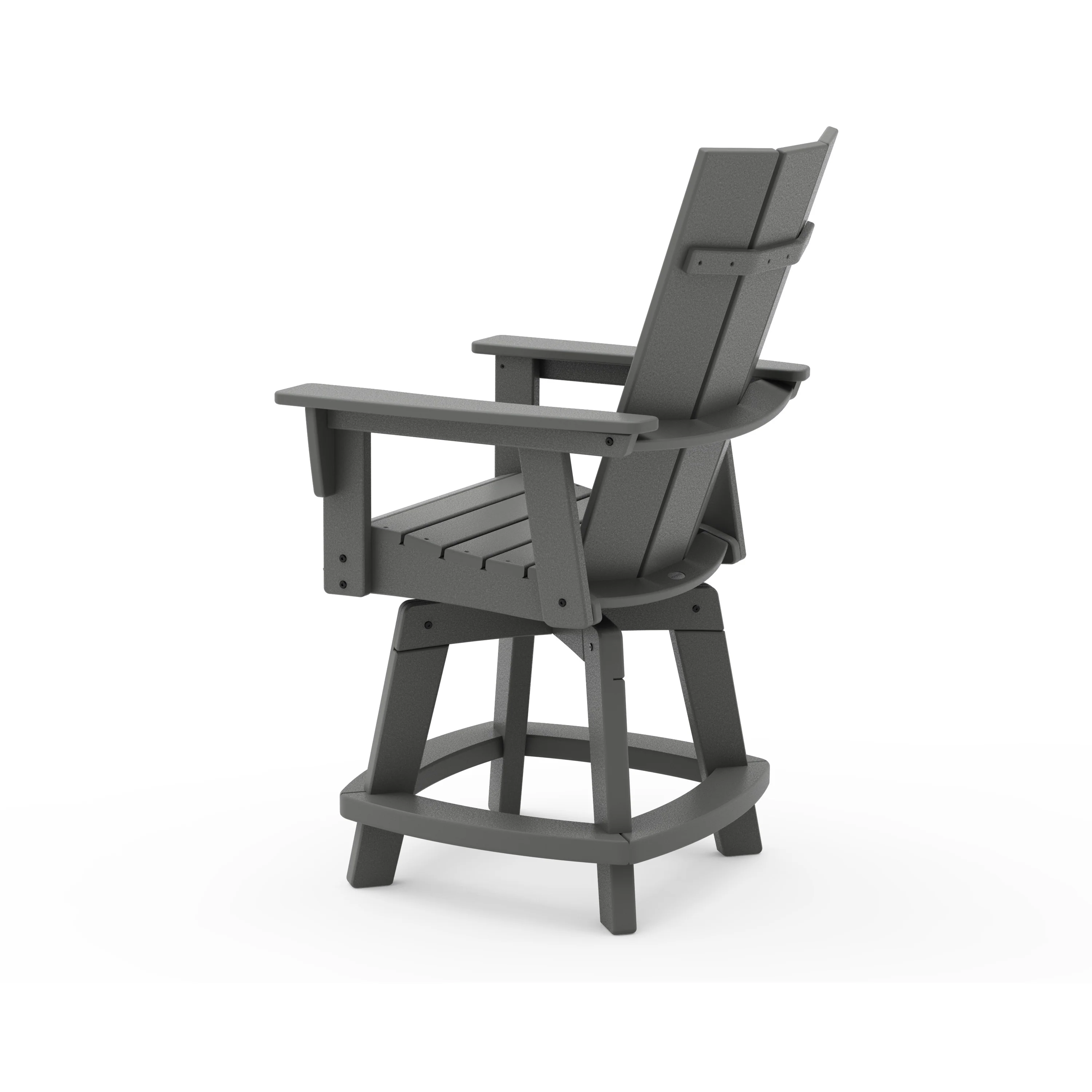 Modern Curveback Adirondack Swivel Counter Chair - Image 2