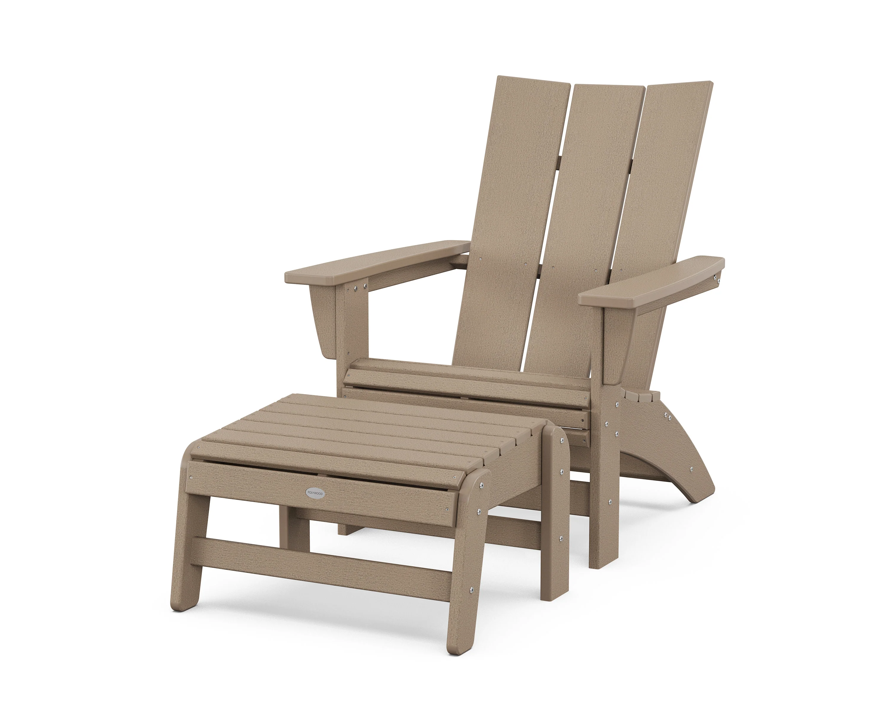 Modern Grand Adirondack Chair with Ottoman - Image 13