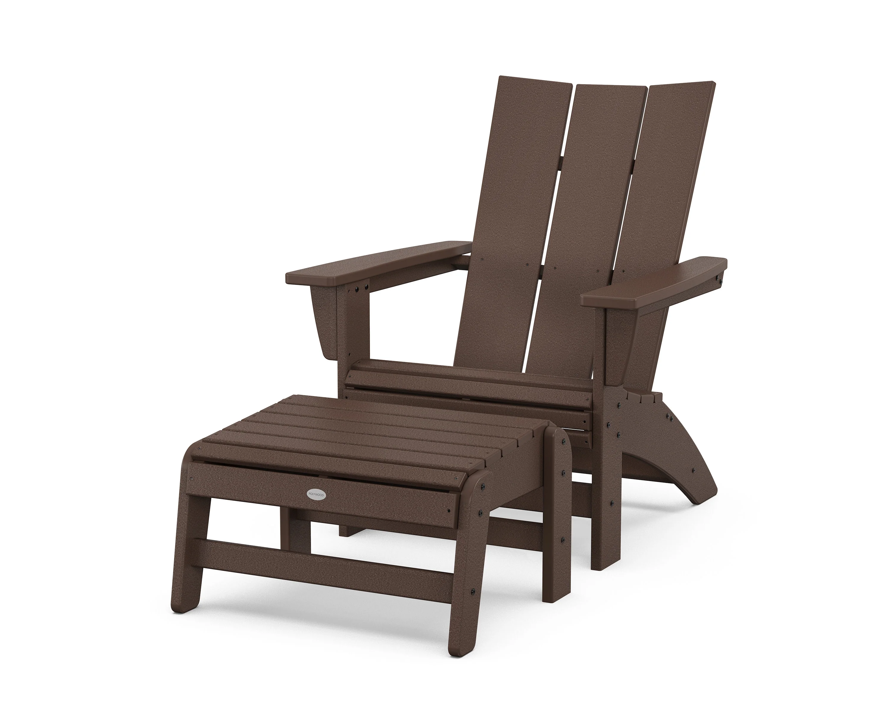 Modern Grand Adirondack Chair with Ottoman - Image 7