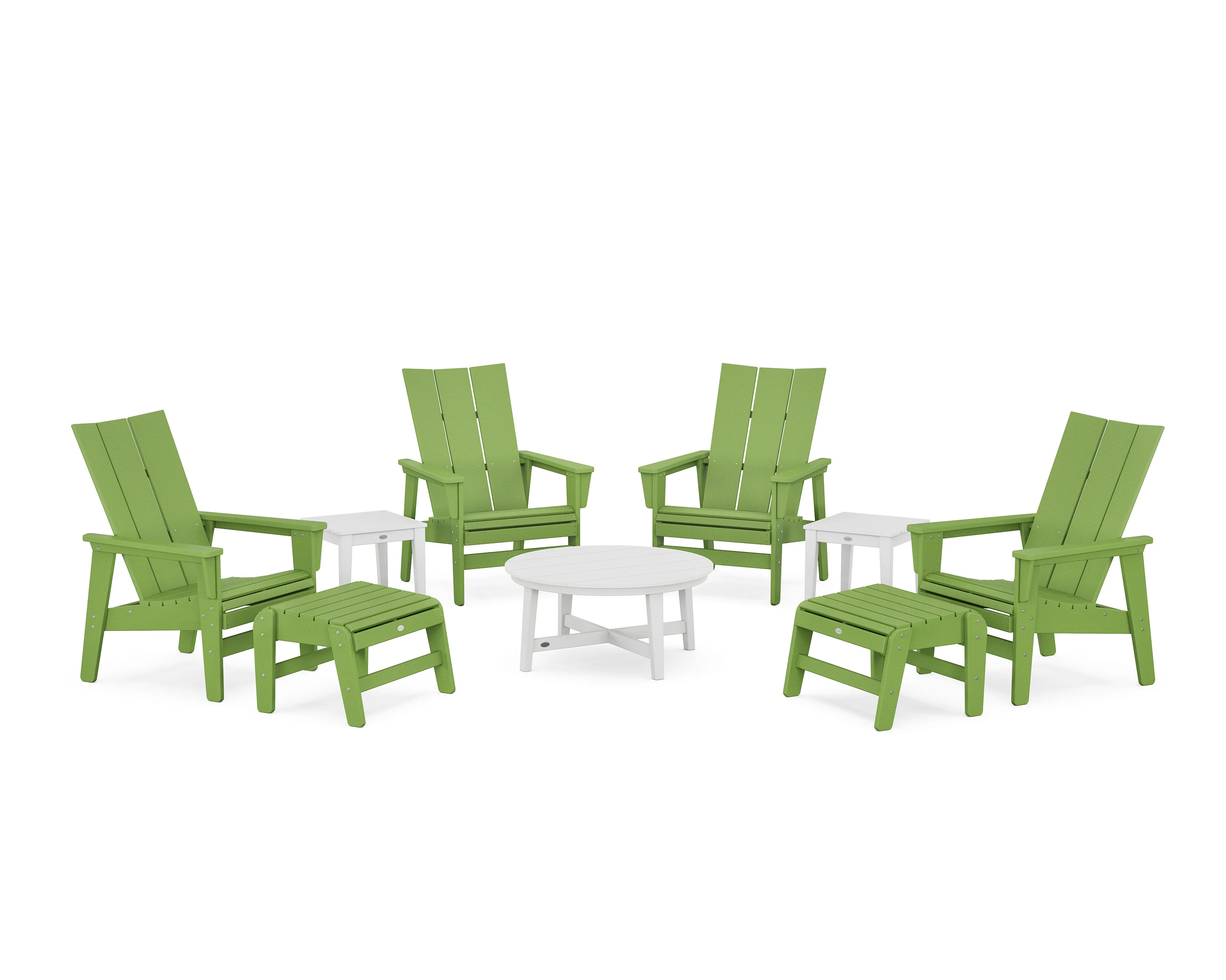 Modern Grand Upright Adirondack 9-Piece Conversation Set - Image 2