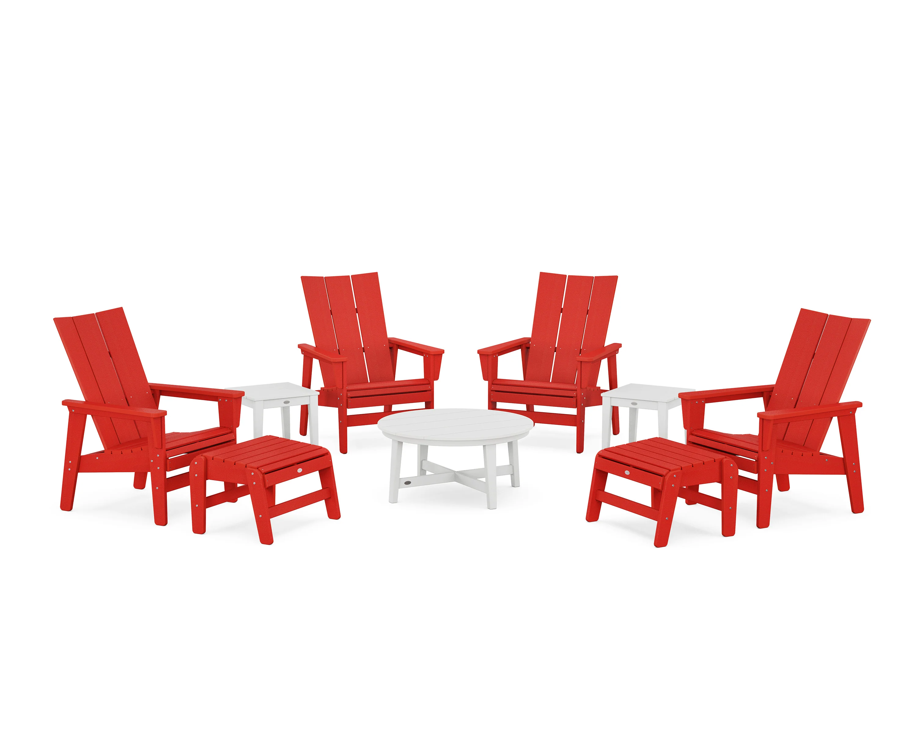 Modern Grand Upright Adirondack 9-Piece Conversation Set - Image 8