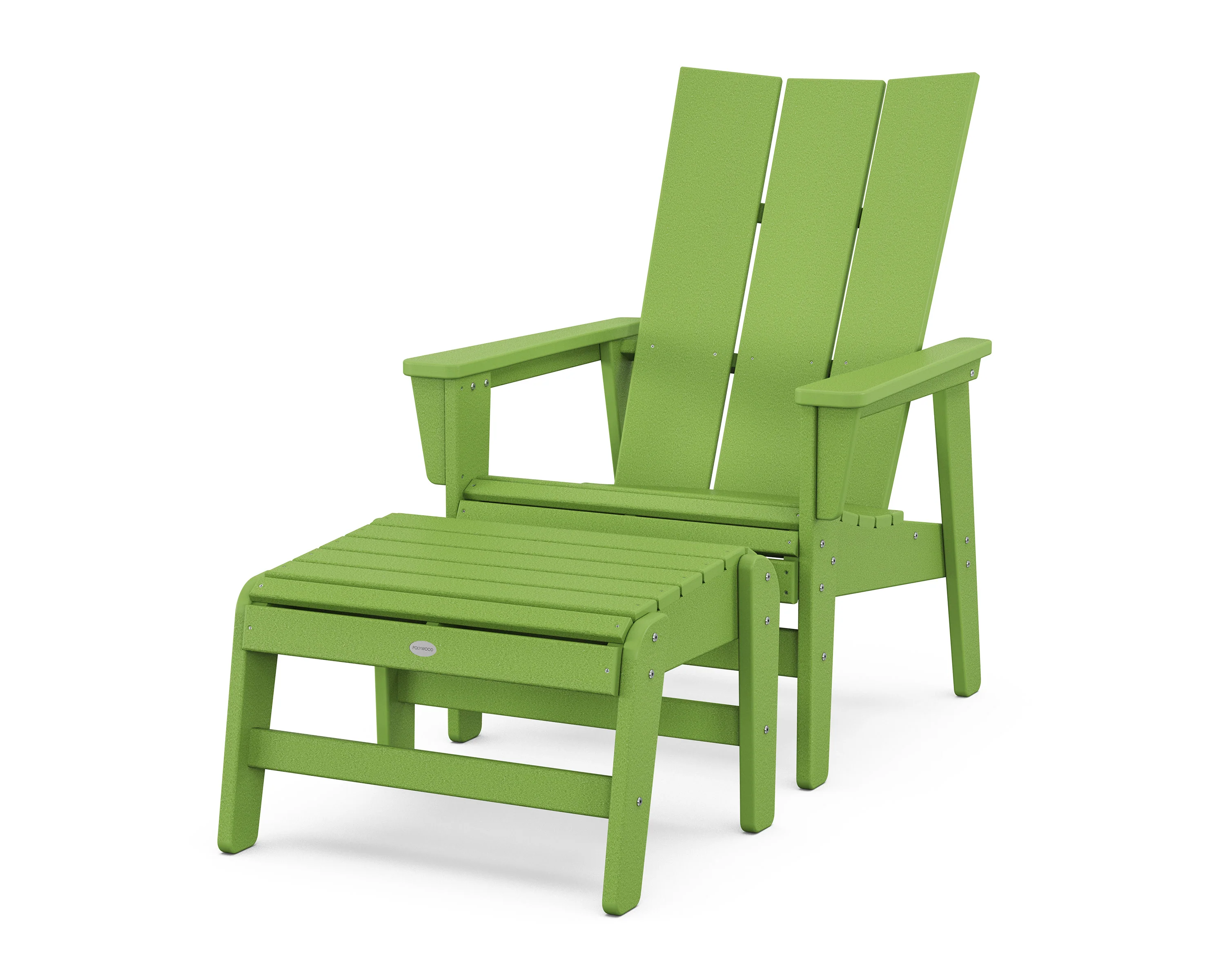 Modern Grand Upright Adirondack Chair with Ottoman - Image 10