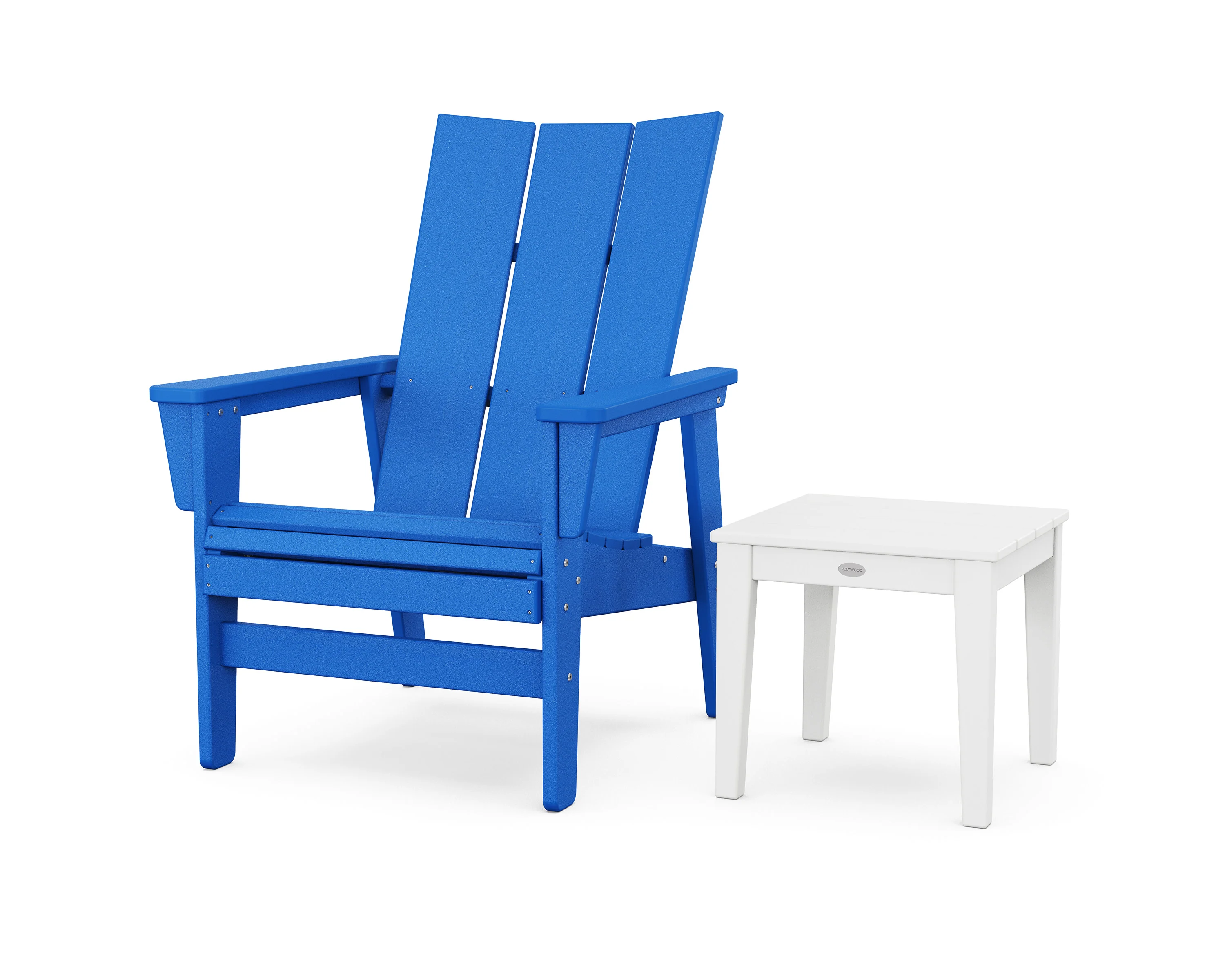 Modern Grand Upright Adirondack Chair with Side Table - Image 10