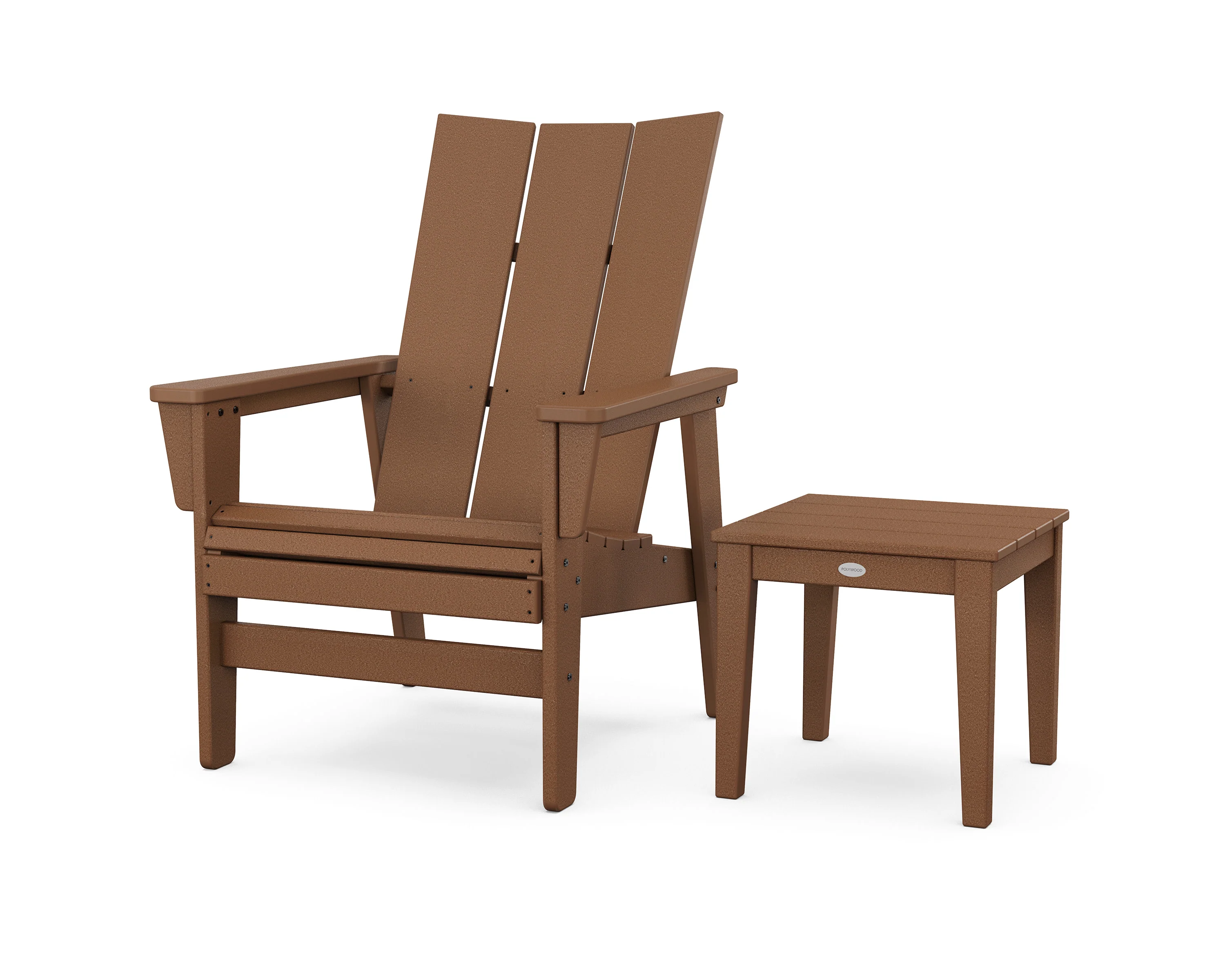 Modern Grand Upright Adirondack Chair with Side Table - Image 11