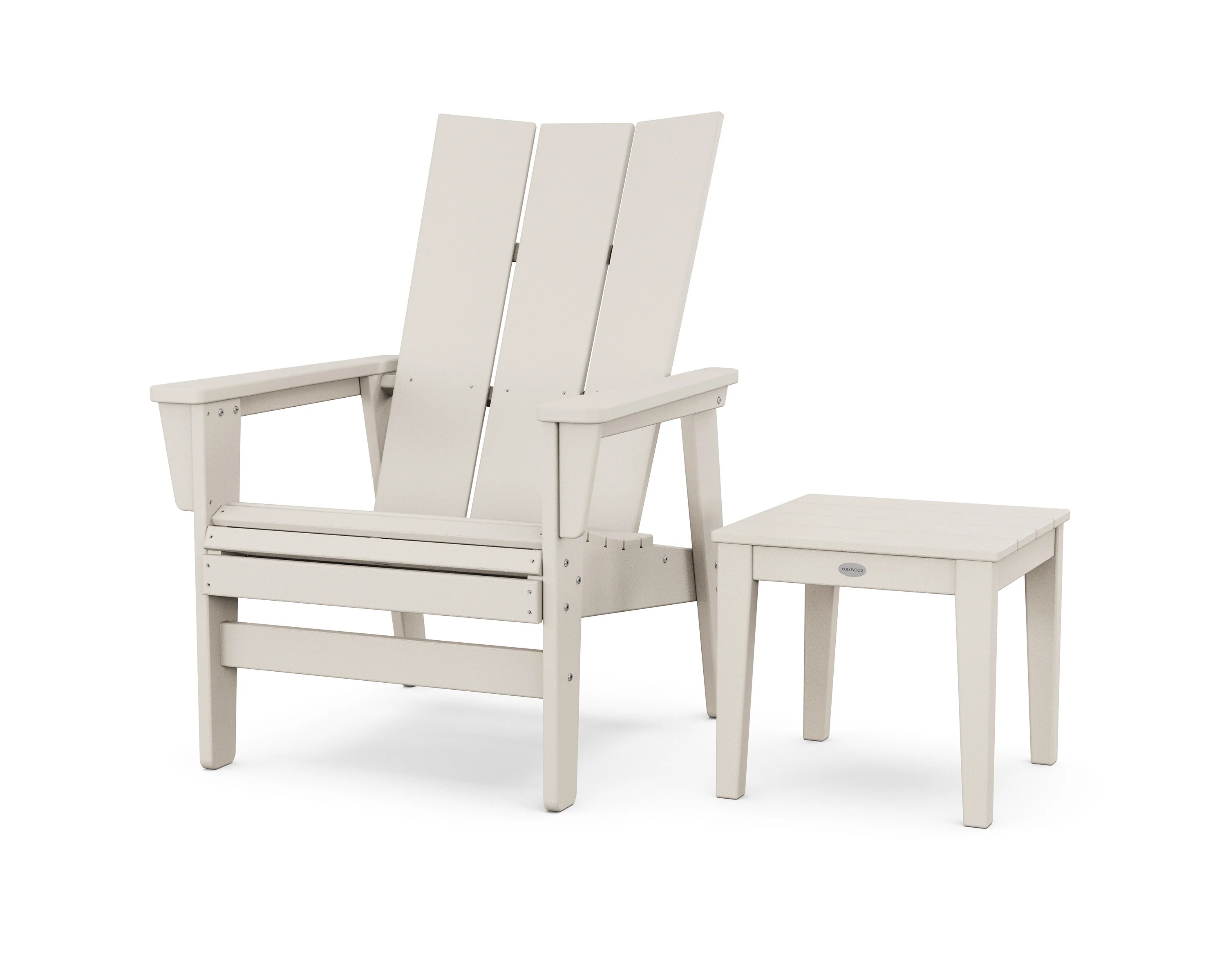 Modern Grand Upright Adirondack Chair with Side Table - Image 13