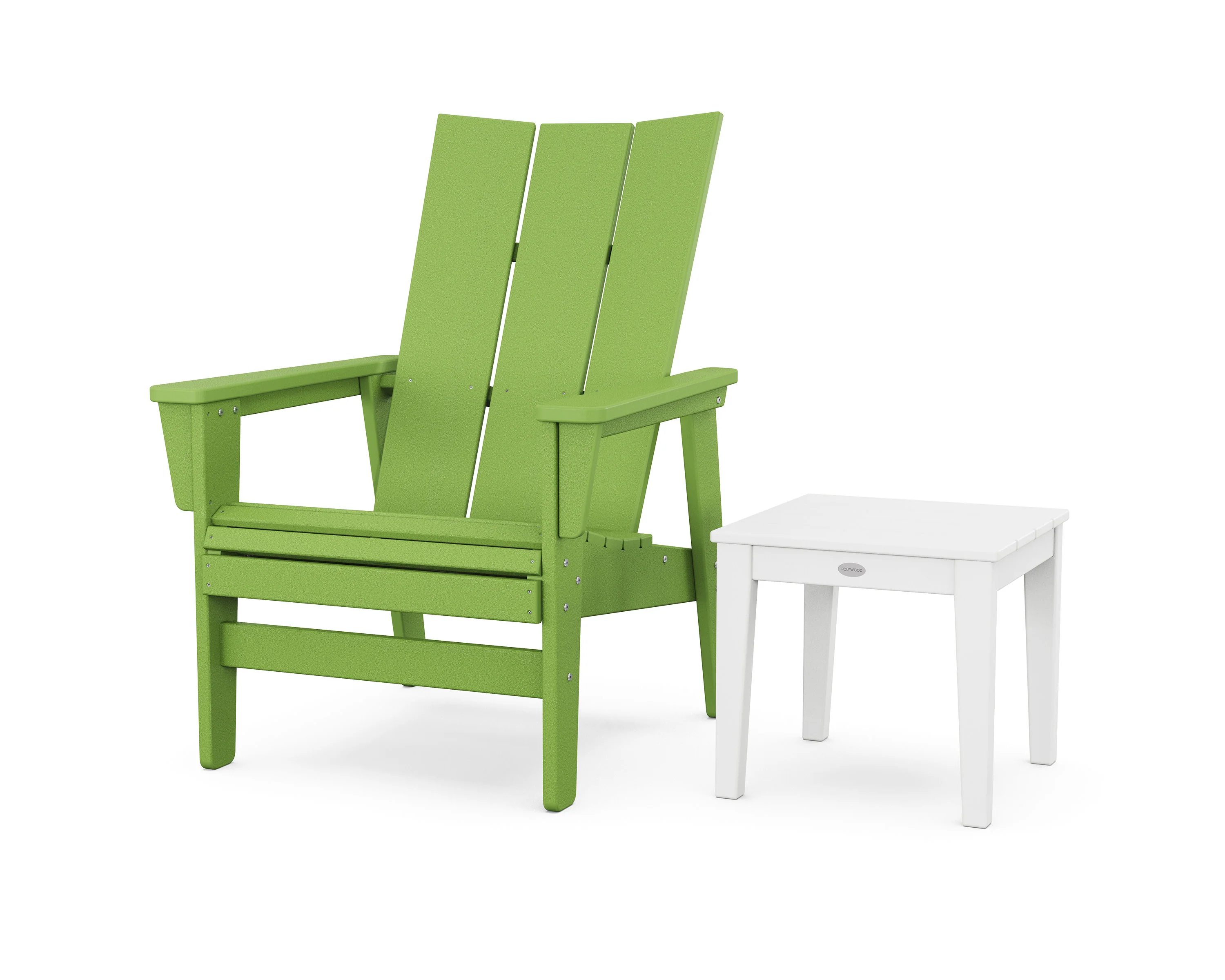 Modern Grand Upright Adirondack Chair with Side Table - Image 15