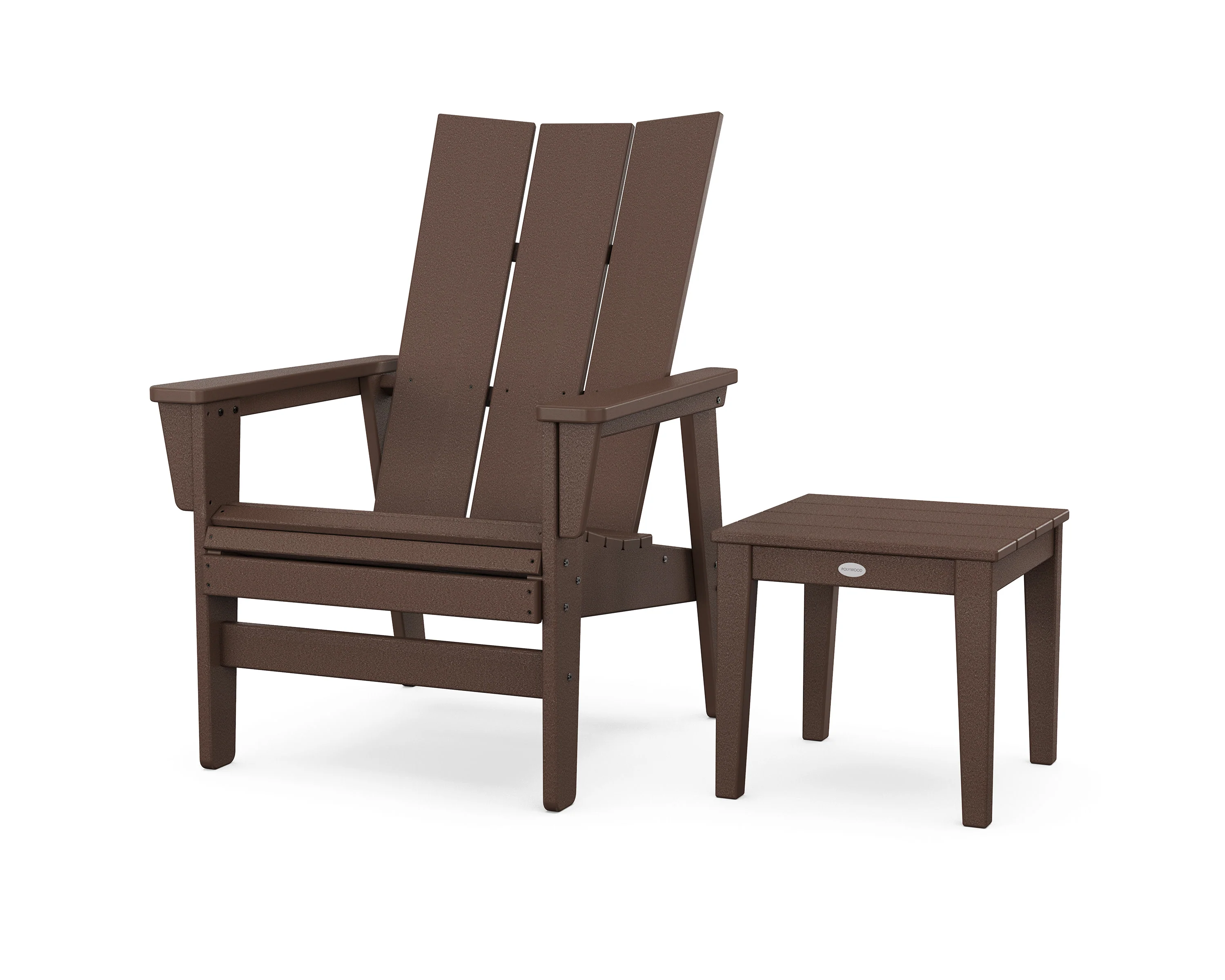 Modern Grand Upright Adirondack Chair with Side Table - Image 16