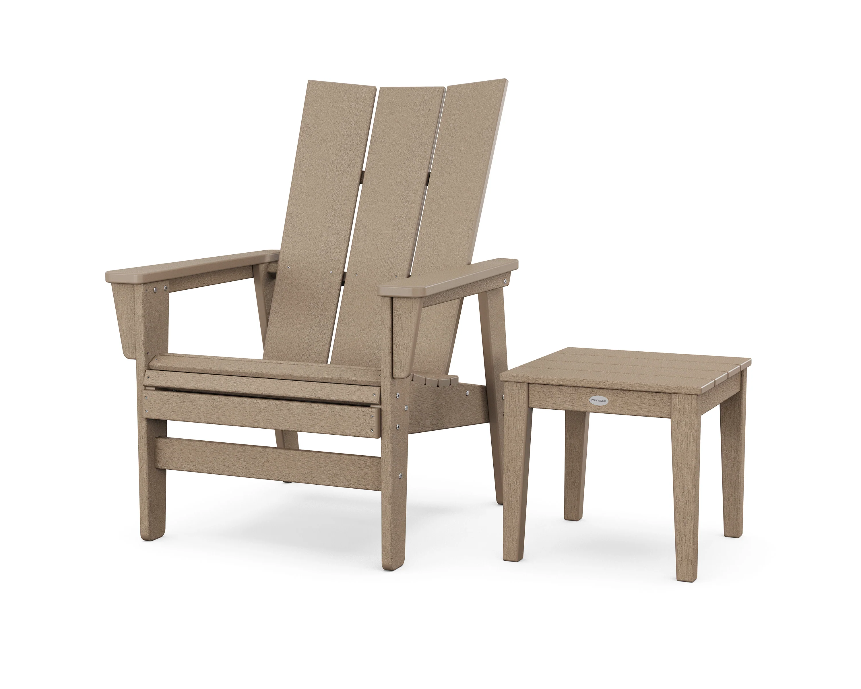 Modern Grand Upright Adirondack Chair with Side Table - Image 17