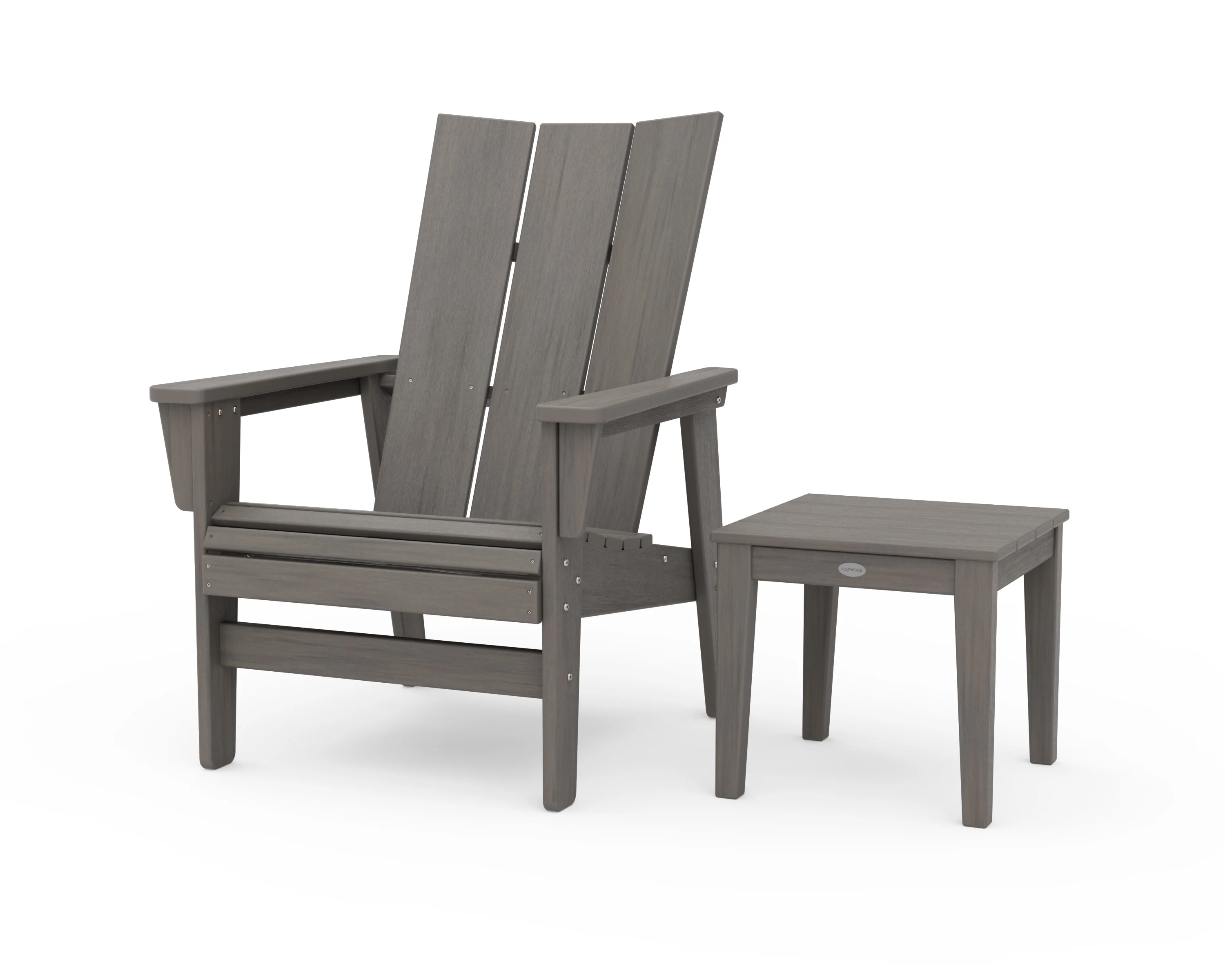 Modern Grand Upright Adirondack Chair with Side Table - Image 18