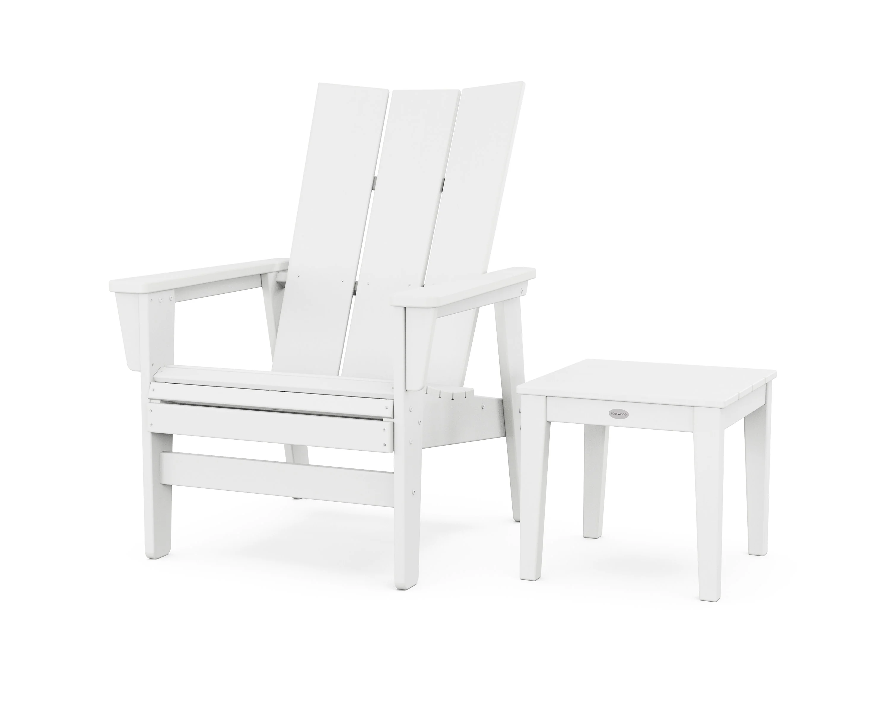 Modern Grand Upright Adirondack Chair with Side Table - Image 7