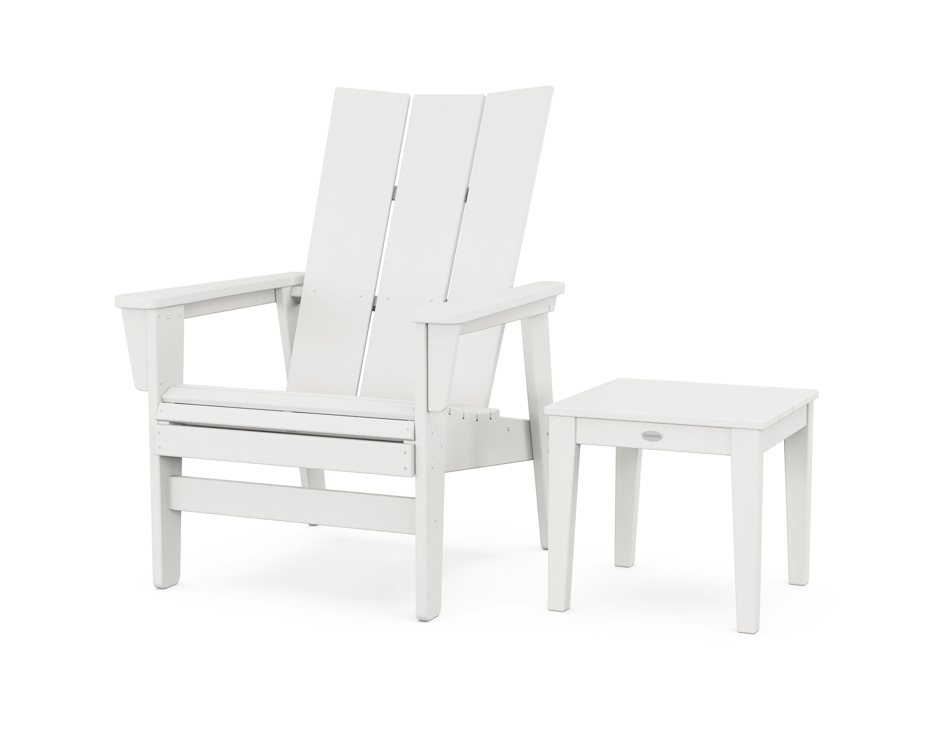 Modern Grand Upright Adirondack Chair with Side Table - Image 9