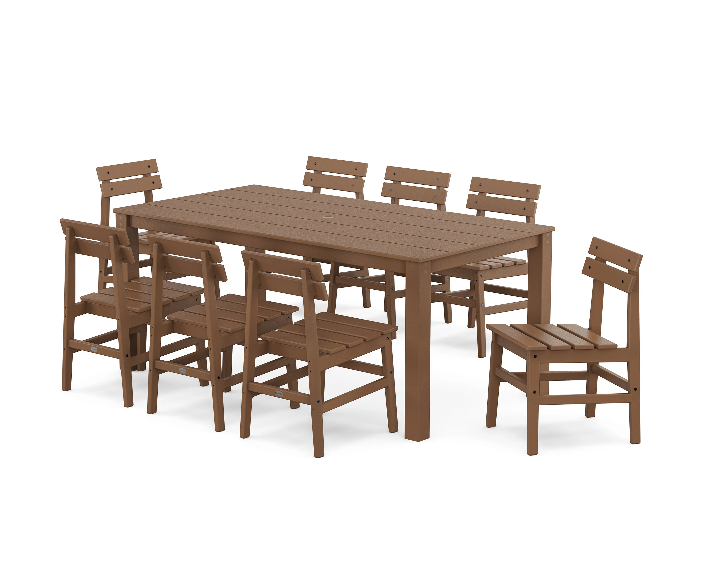 Modern Studio Plaza Chair 9-Piece Parsons Dining Set - Image 5