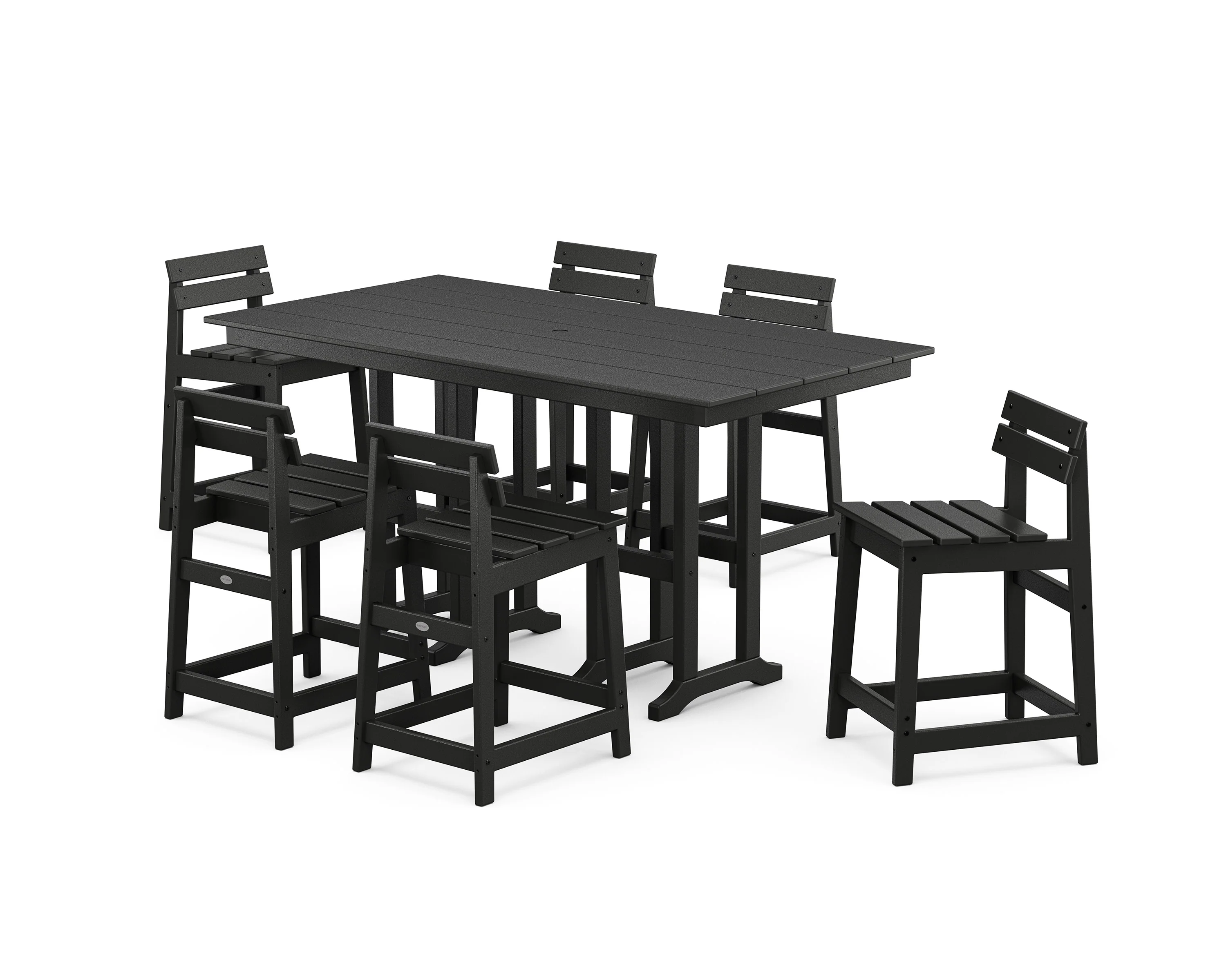 Modern Studio Plaza Lowback Counter Chair 7-Piece Set - Image 4