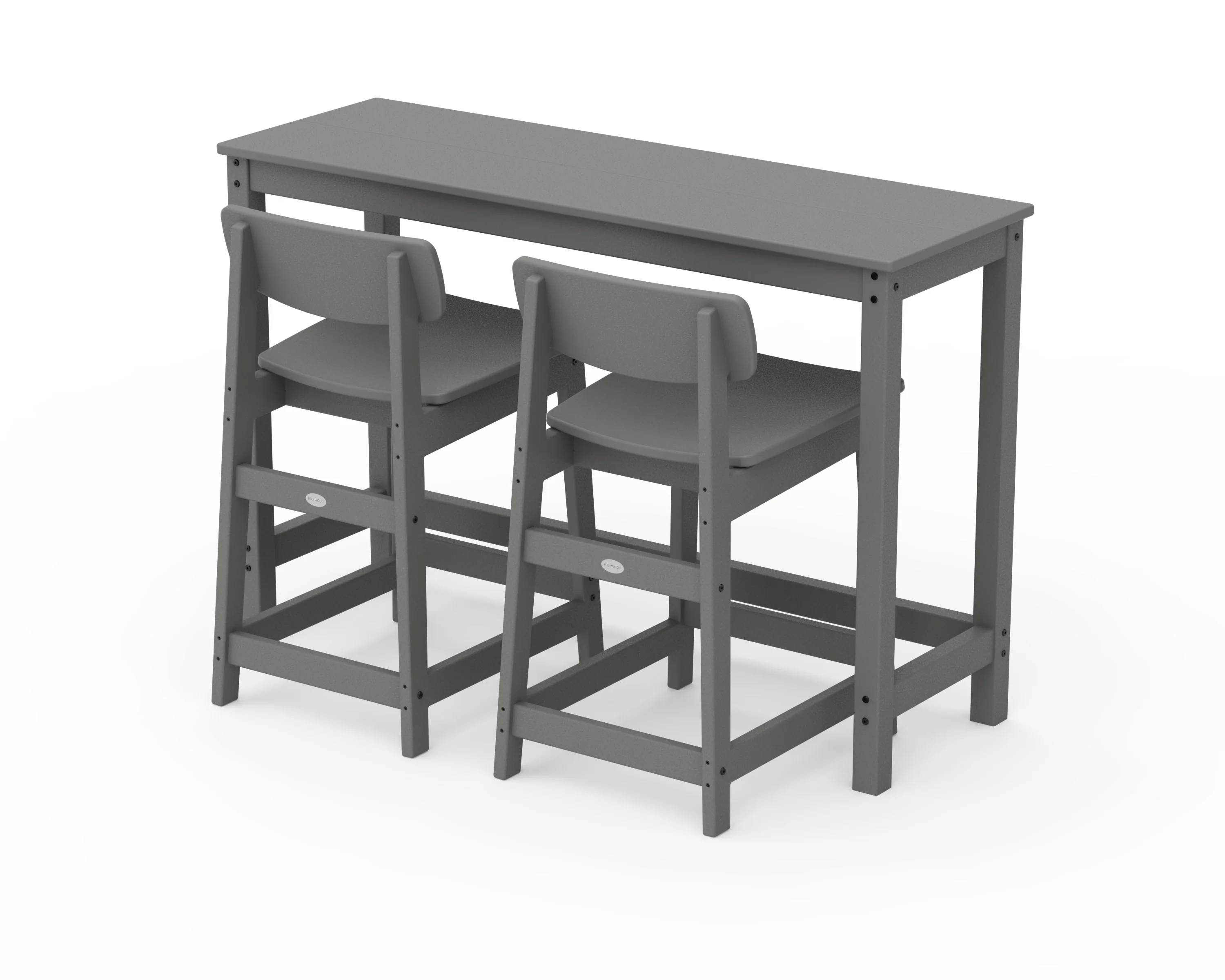 Modern Studio Urban Lowback Counter Chair 3-Piece Balcony Set