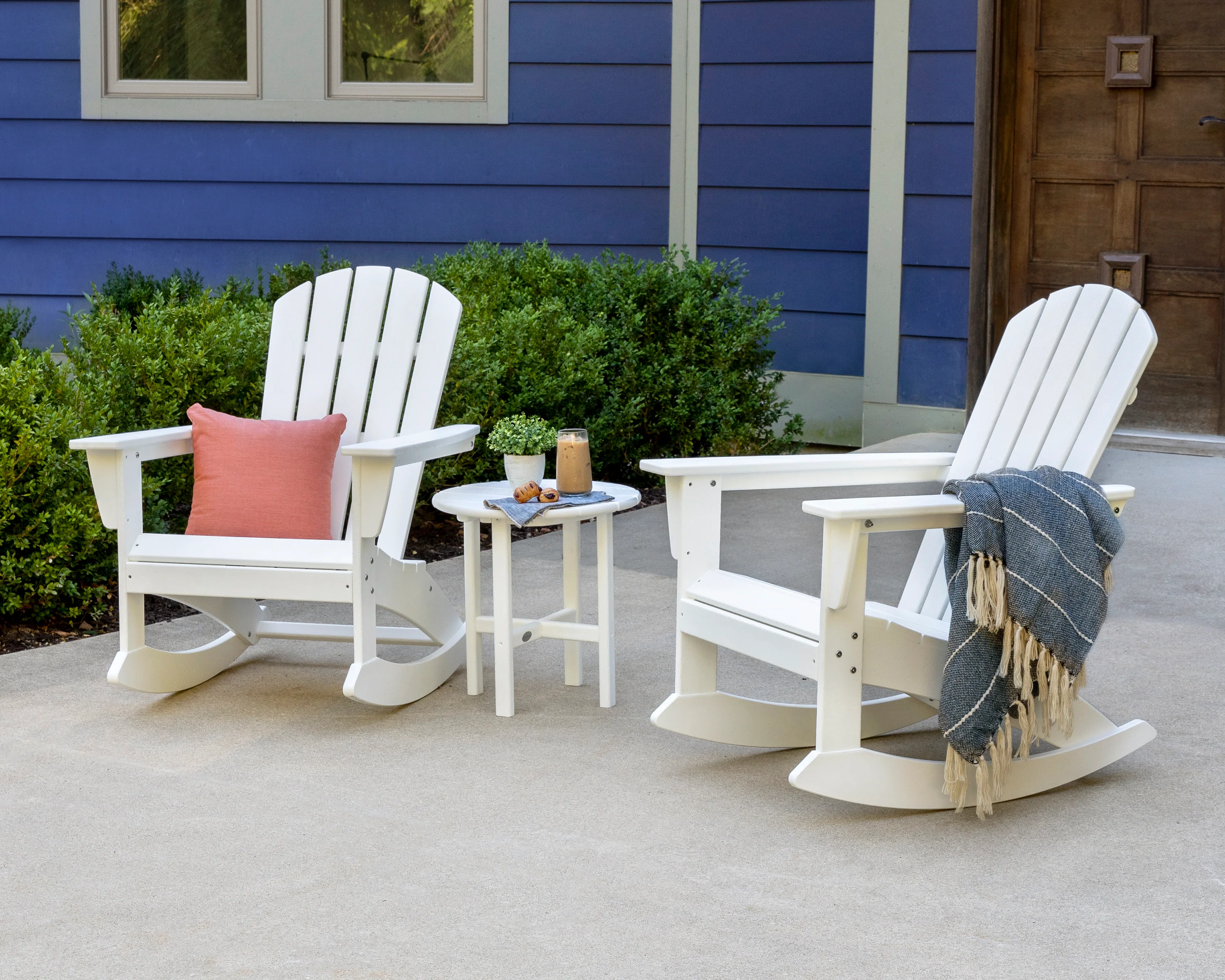 Nautical 3-Piece Adirondack Rocking Chair Set - Image 2