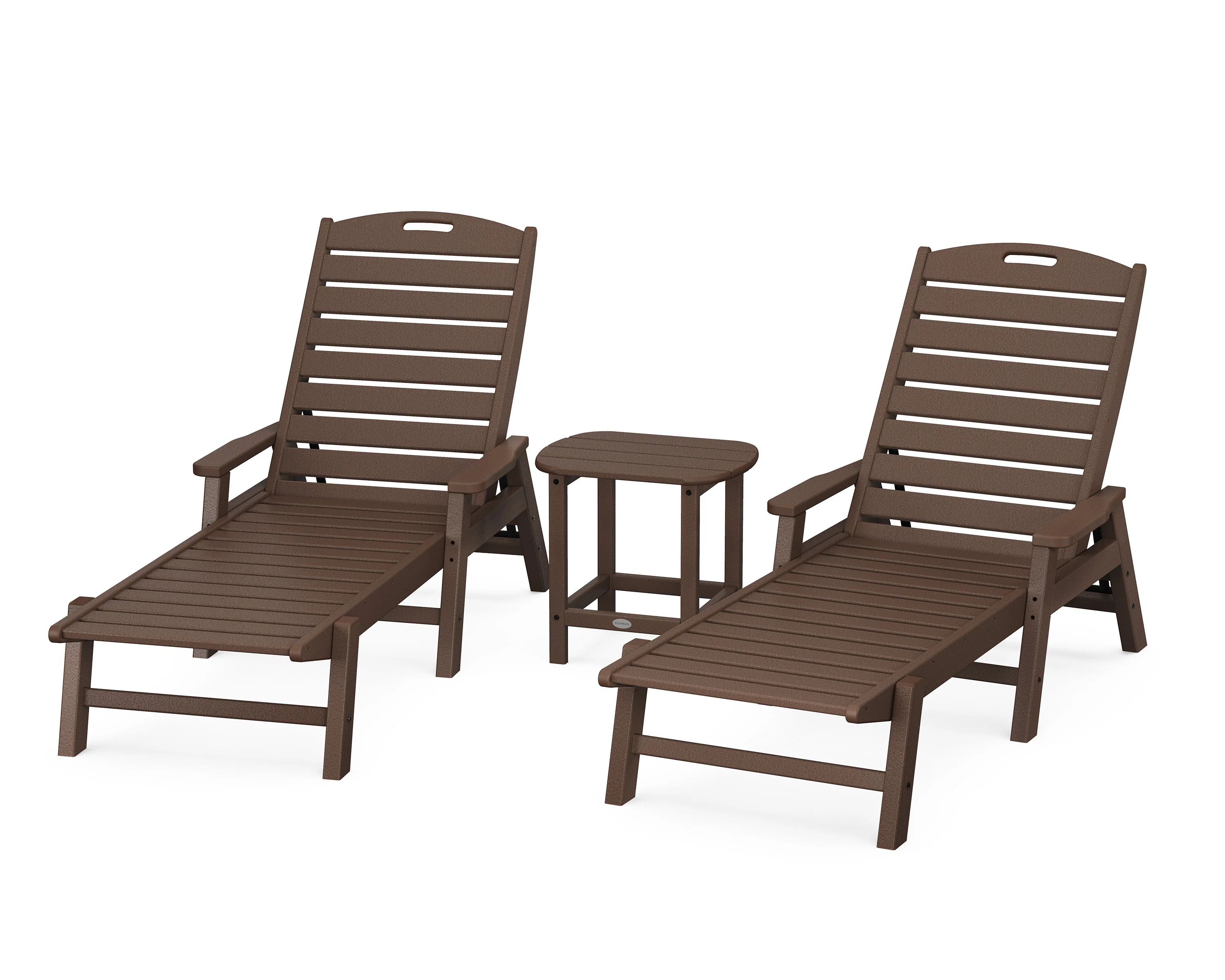 Nautical 3-Piece Chaise Lounge with Arms Set with South Beach 18" Side Table - Image 7