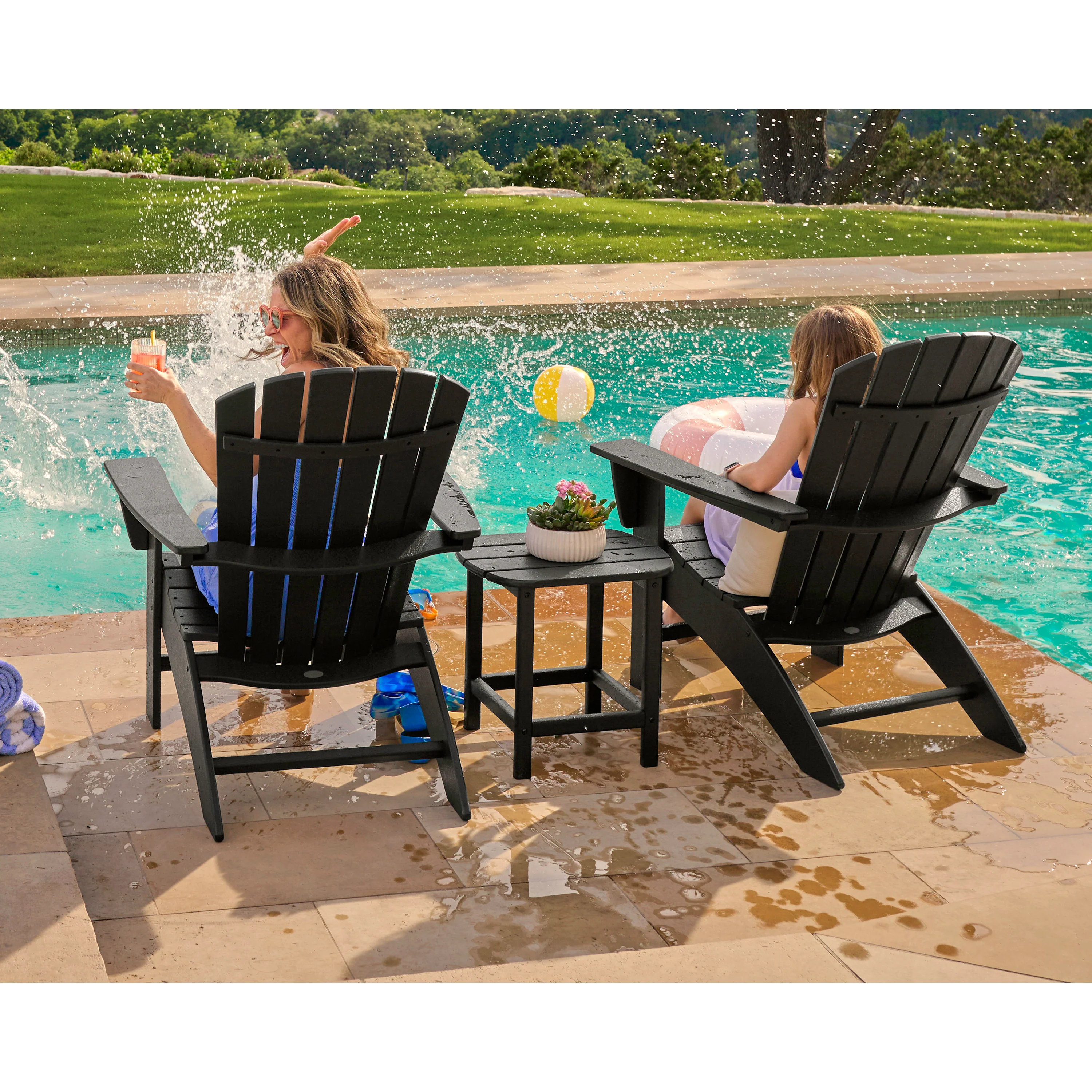 Nautical 3-Piece Curveback Adirondack Set - Image 7