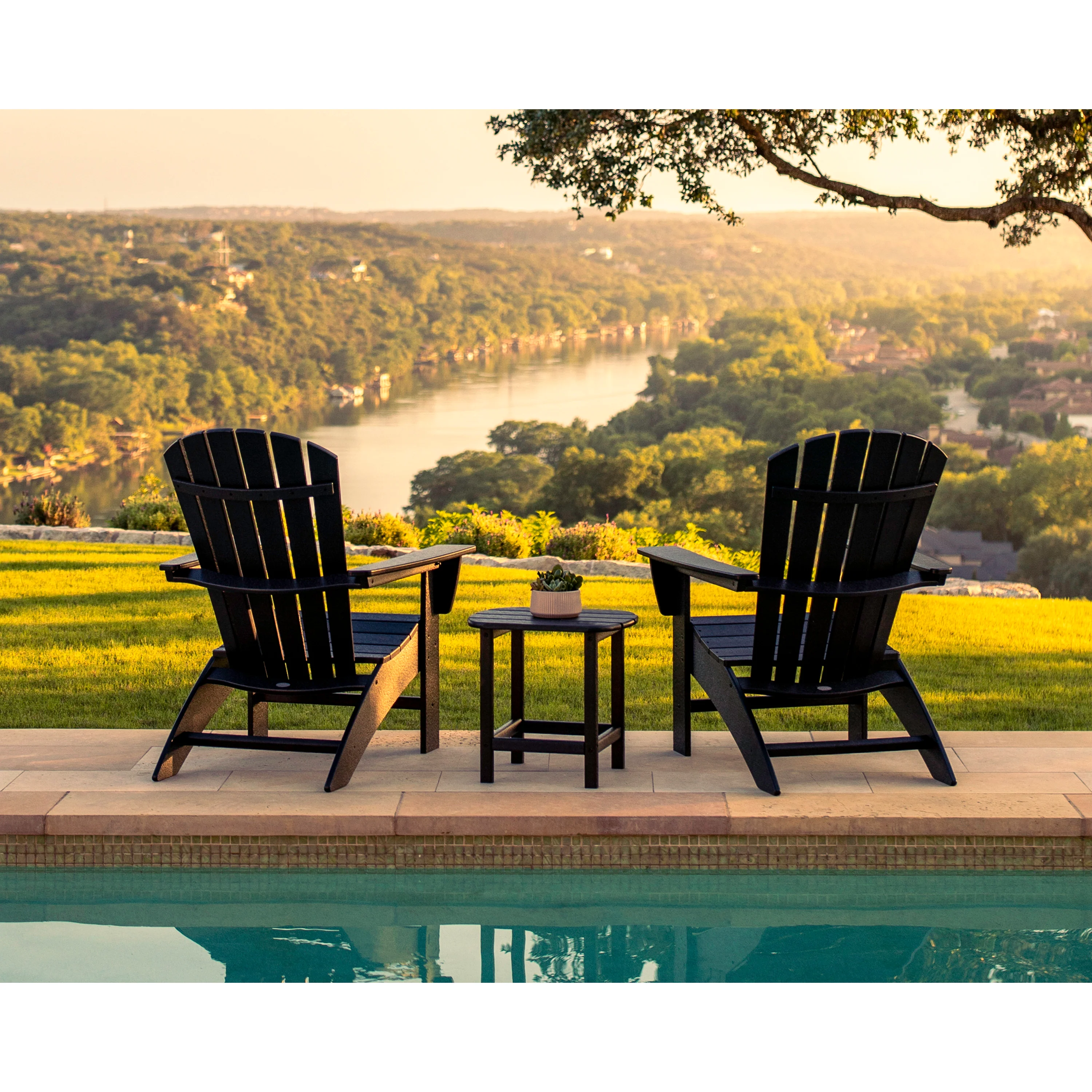 Nautical 3-Piece Curveback Adirondack Set - Image 8