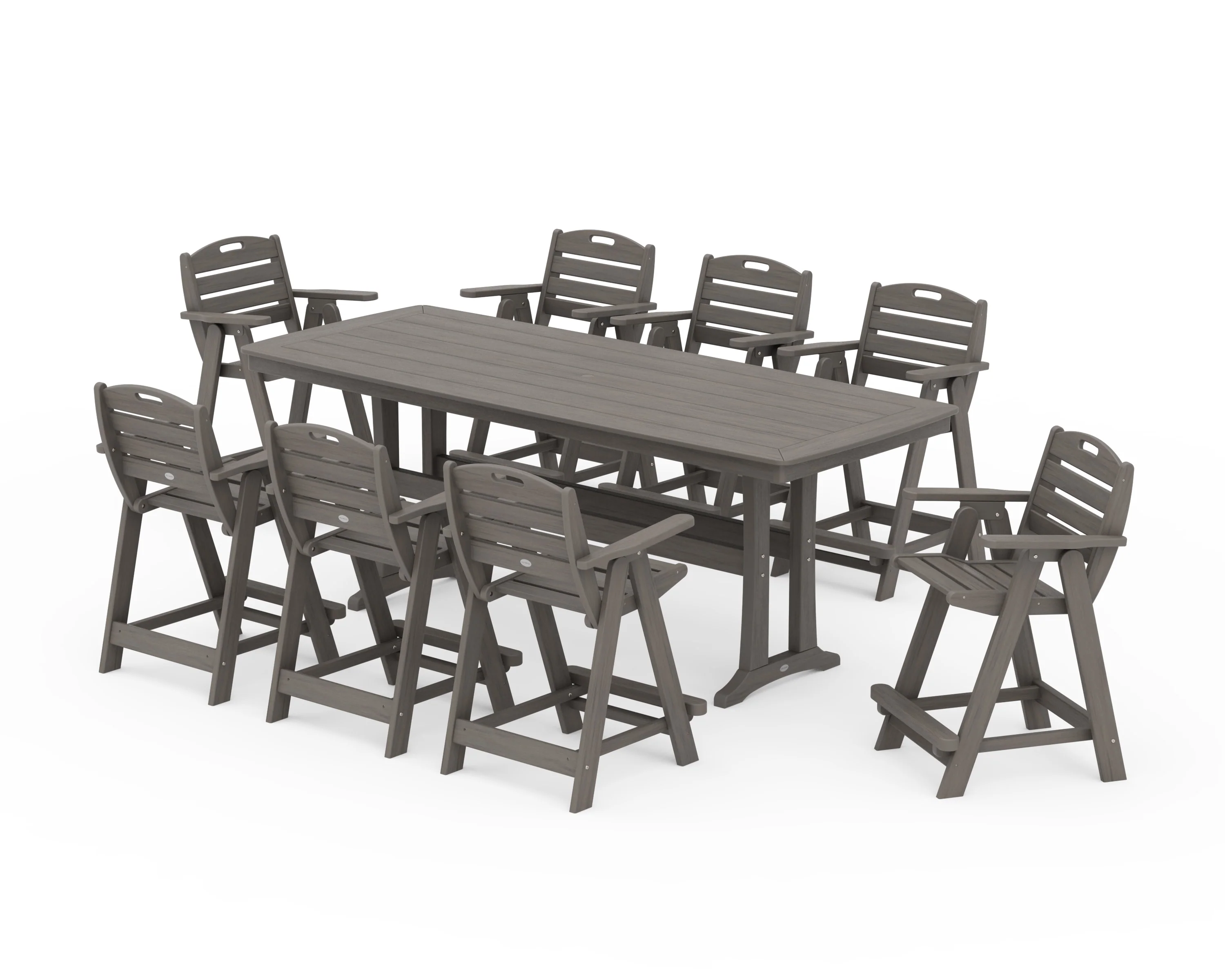 Nautical 9-Piece Counter Set with Trestle Legs - Image 13
