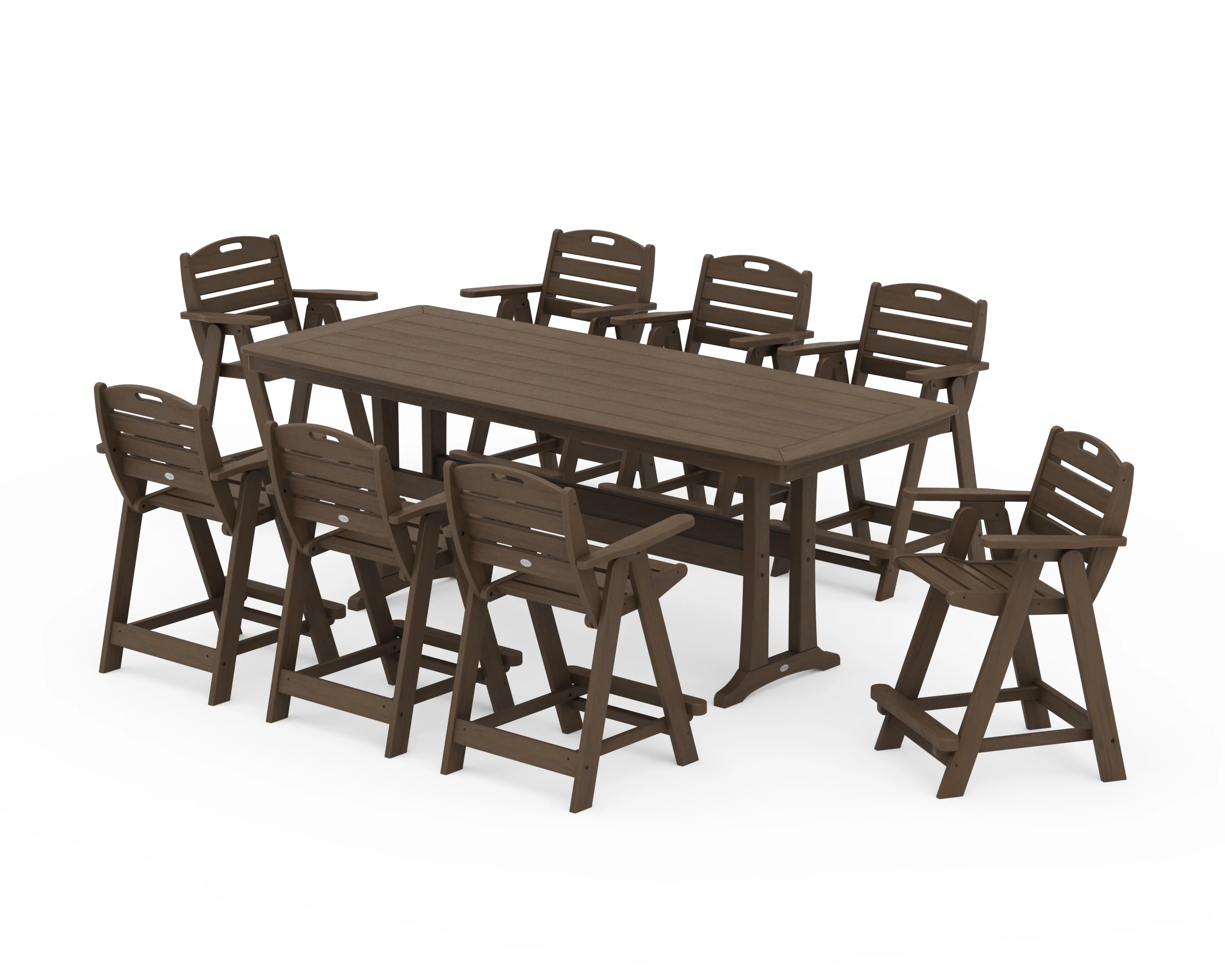 Nautical 9-Piece Counter Set with Trestle Legs - Image 14
