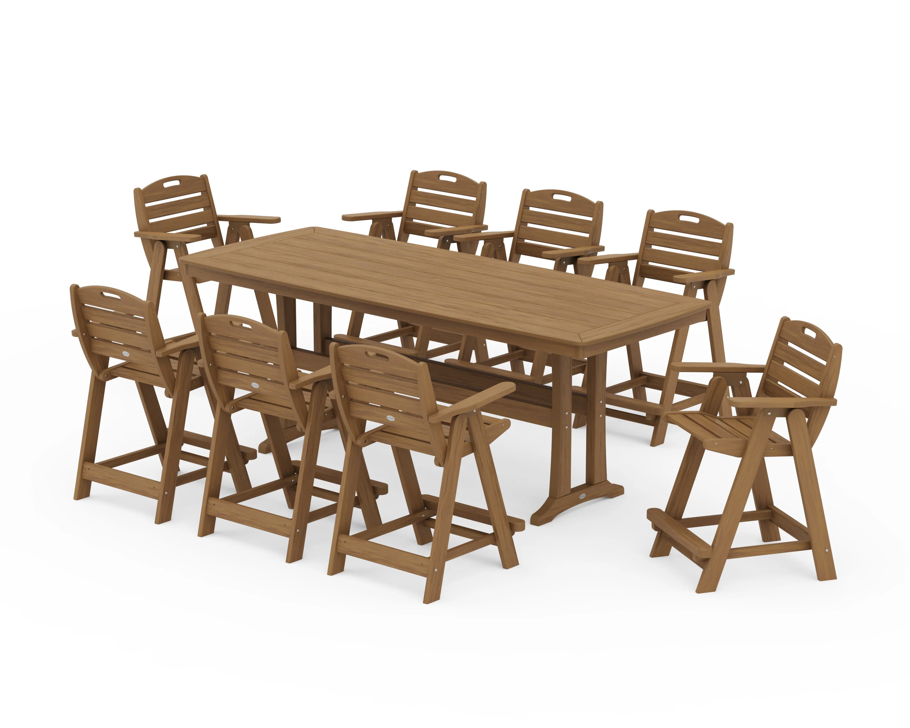 Nautical 9-Piece Counter Set with Trestle Legs - Image 15