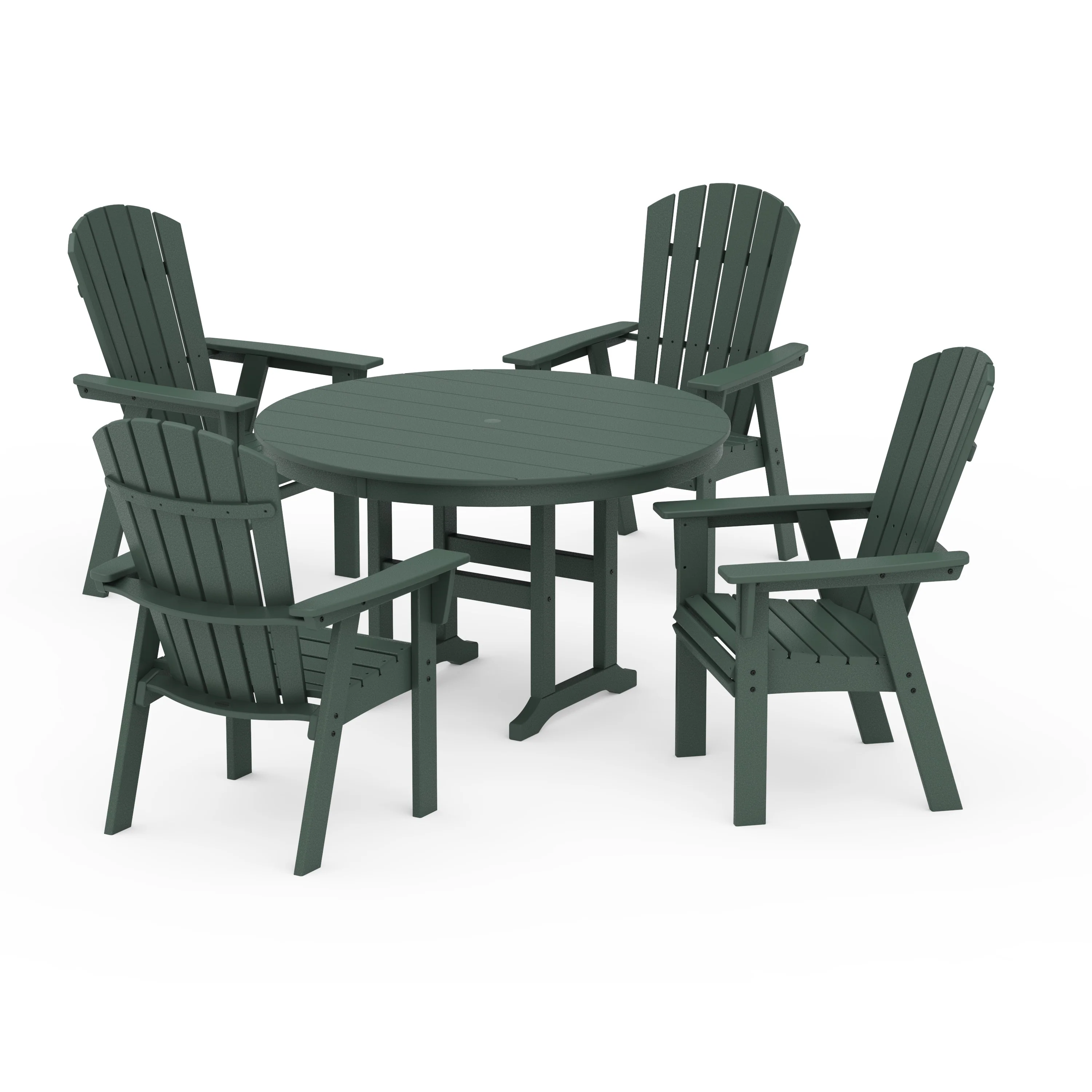Nautical Adirondack 5-Piece Round Farmhouse Dining Set - Image 9