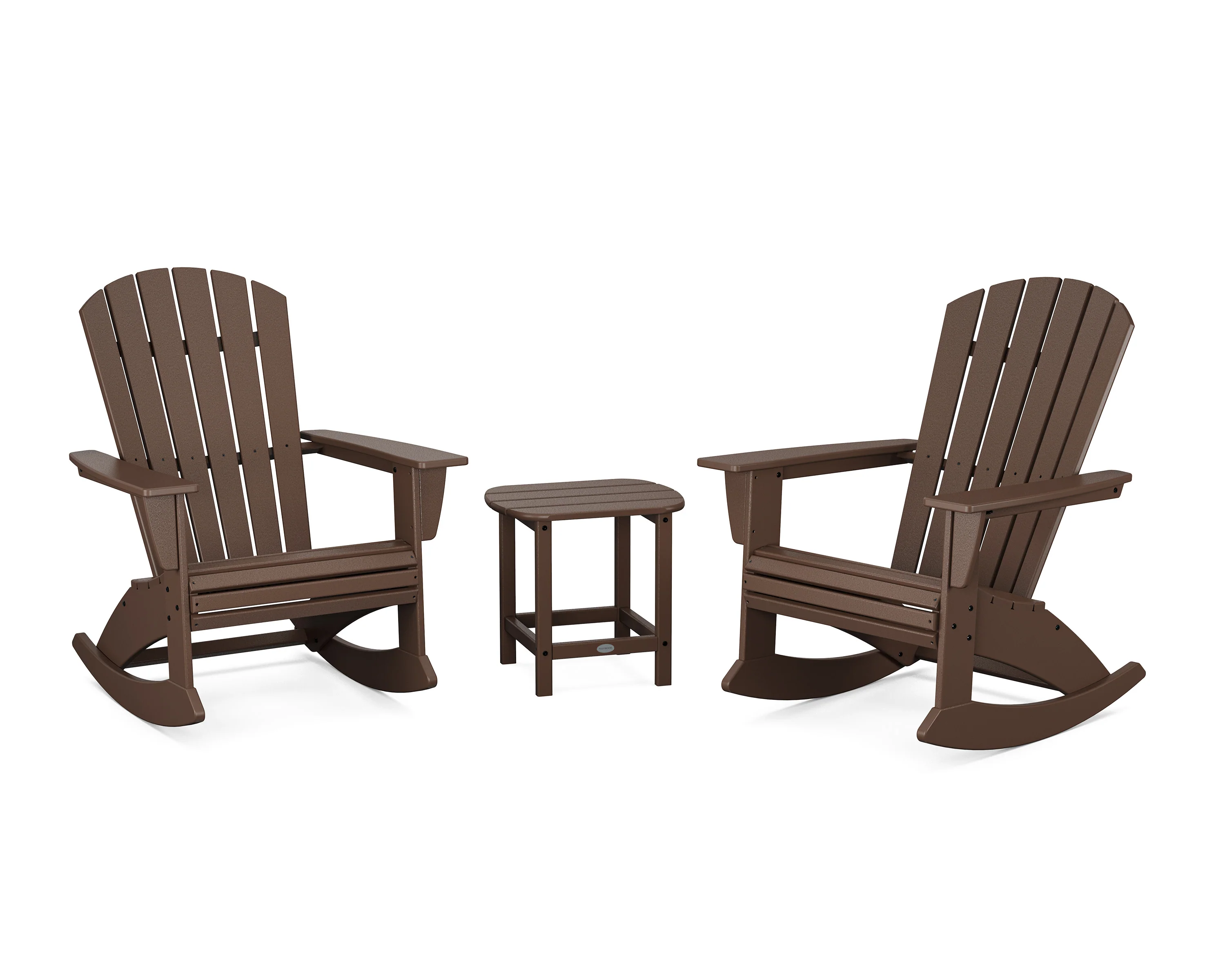 Nautical Curveback 3-Piece Adirondack Rocking Chair Set - Image 9