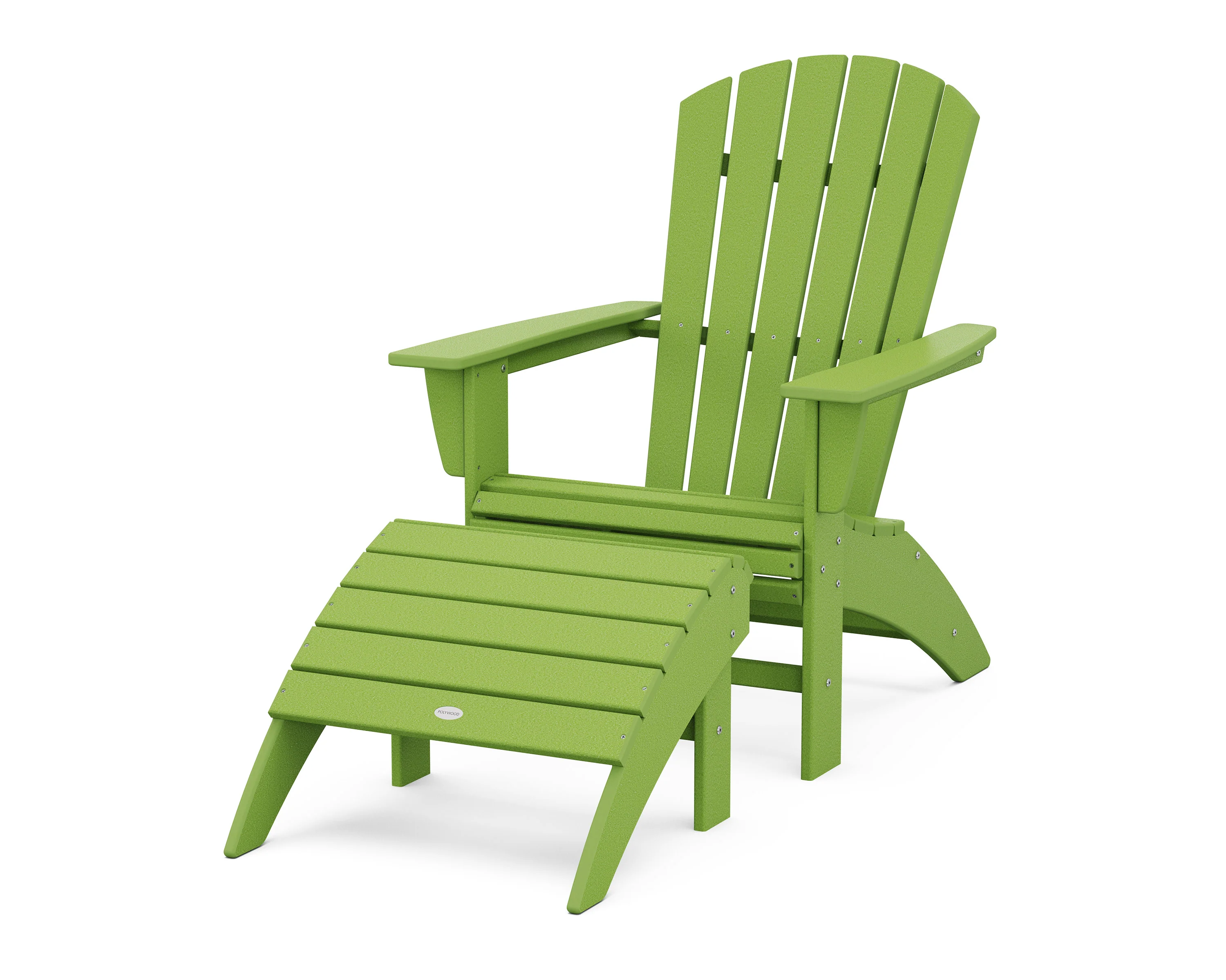 Nautical Curveback Adirondack Chair 2-Piece Set with Ottoman - Image 16