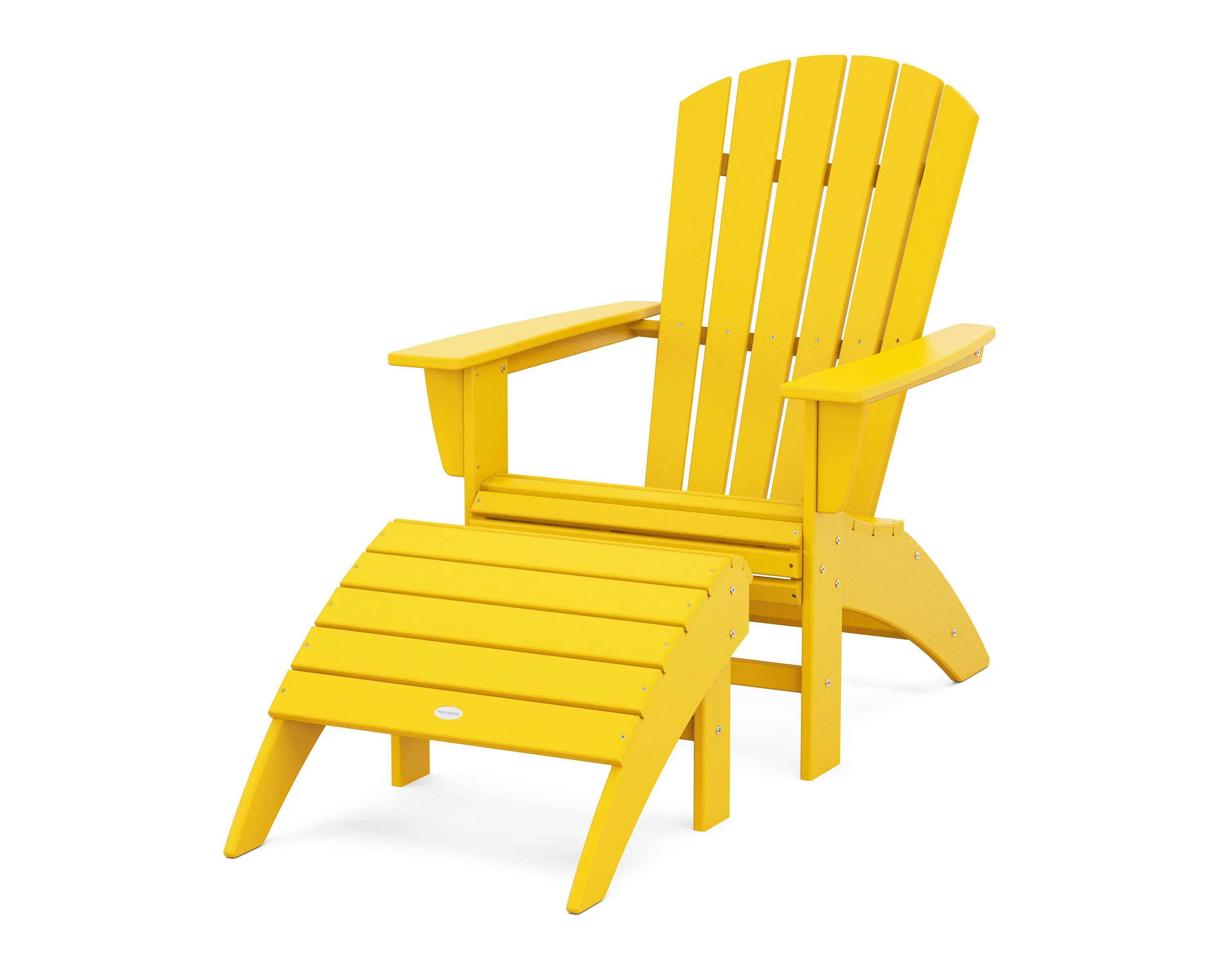 Nautical Curveback Adirondack Chair 2-Piece Set with Ottoman - Image 7