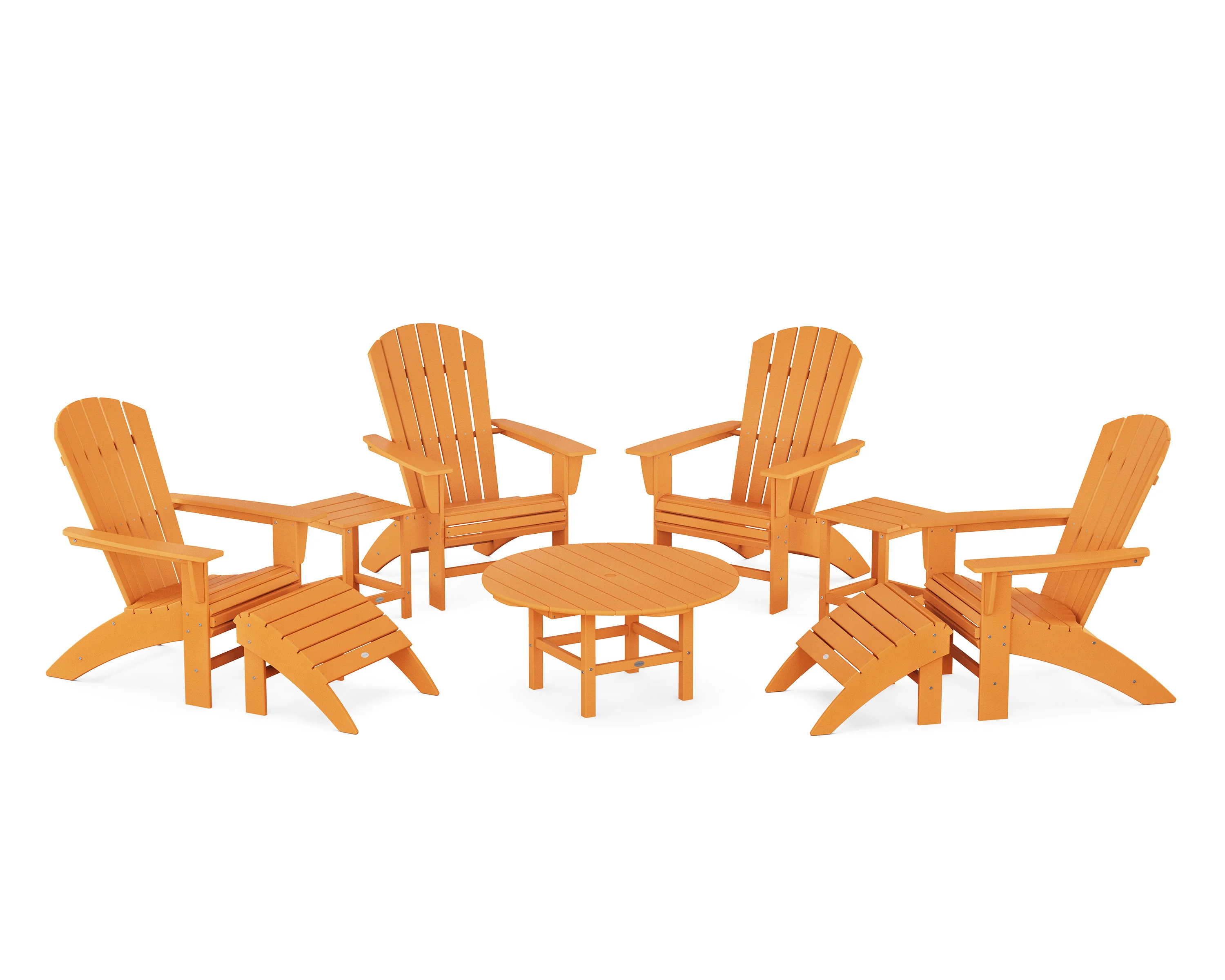 Nautical Curveback Adirondack Chair 9-Piece Conversation Set - Image 11